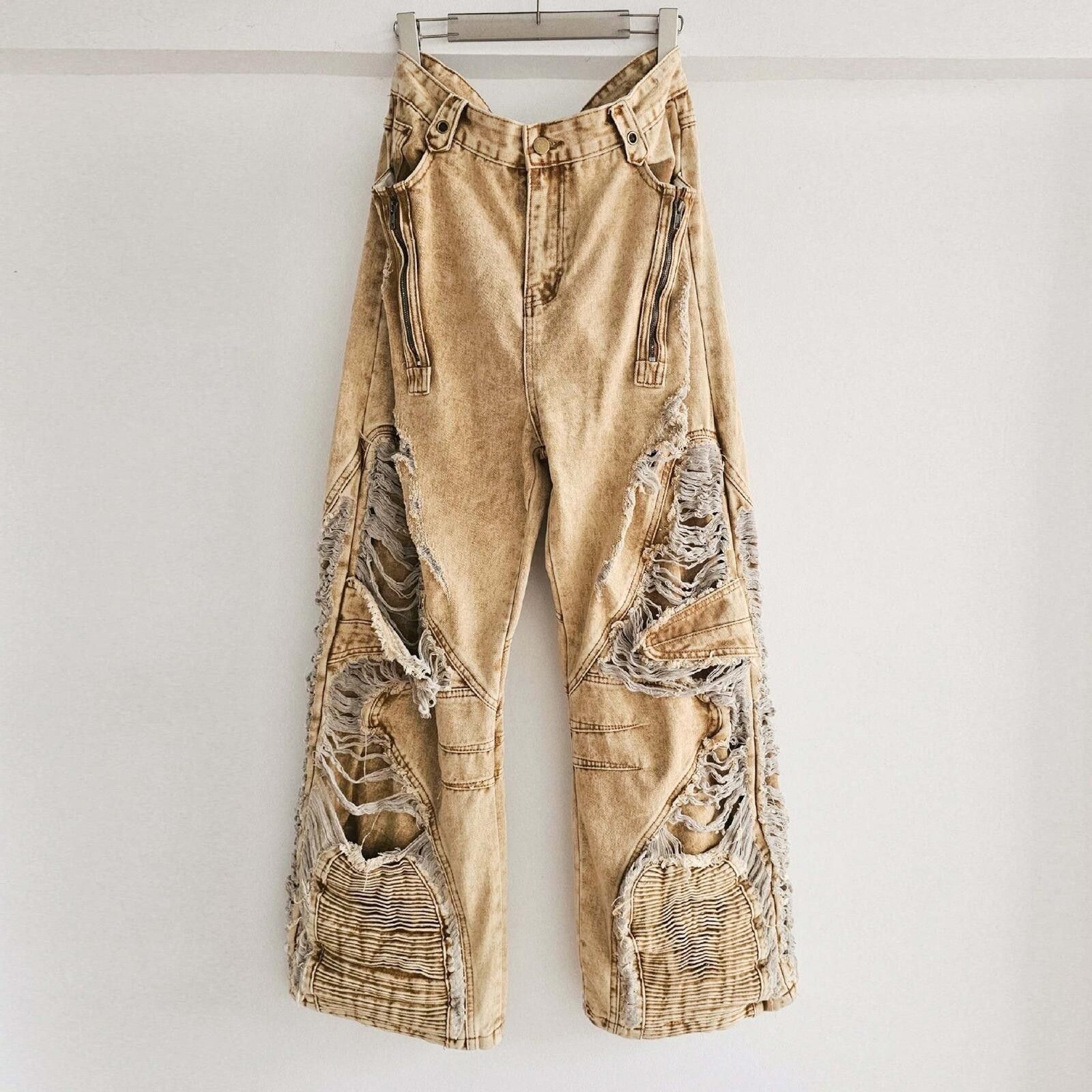 Other Wax-Dyed All-Over Print Banana-Cut Wide-Leg Jeans Size US 30 / EU 46 - 1 Thumbnail