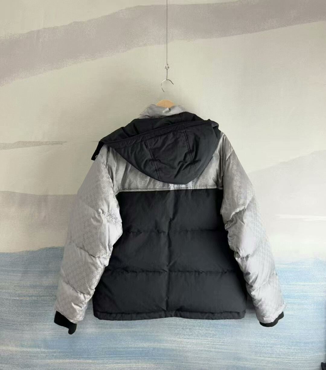 Gucci gucci black gray hooded puffer jacket. Size US L / EU 52-54 / 3 - 3 Thumbnail