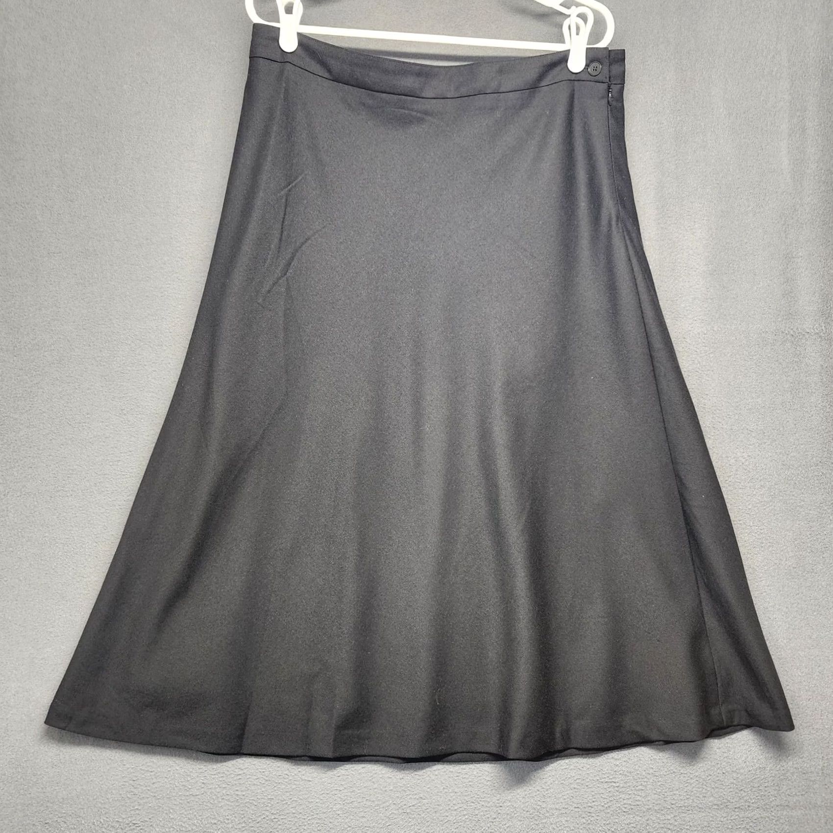 Talbots Talbots Skirt Womens 10 Black A-Line Midi Zip Career Office Women Mens? Size 32" / US 10 / IT 46 - 2 Thumbnail