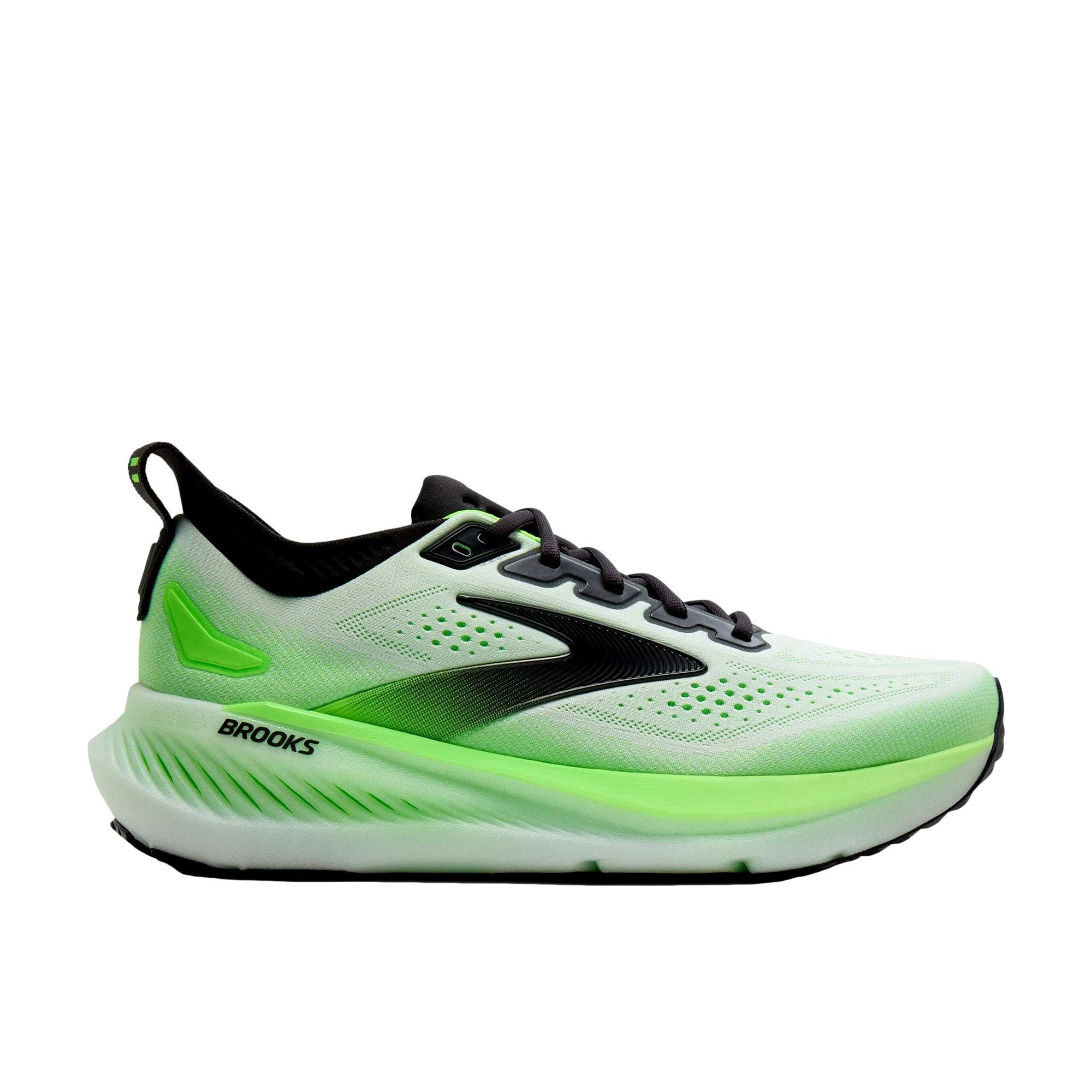 Brooks Glycerin 23 White / Phantom / Green Gecko 110476 1D 154 Size US 12 / EU 45 - 1 Thumbnail