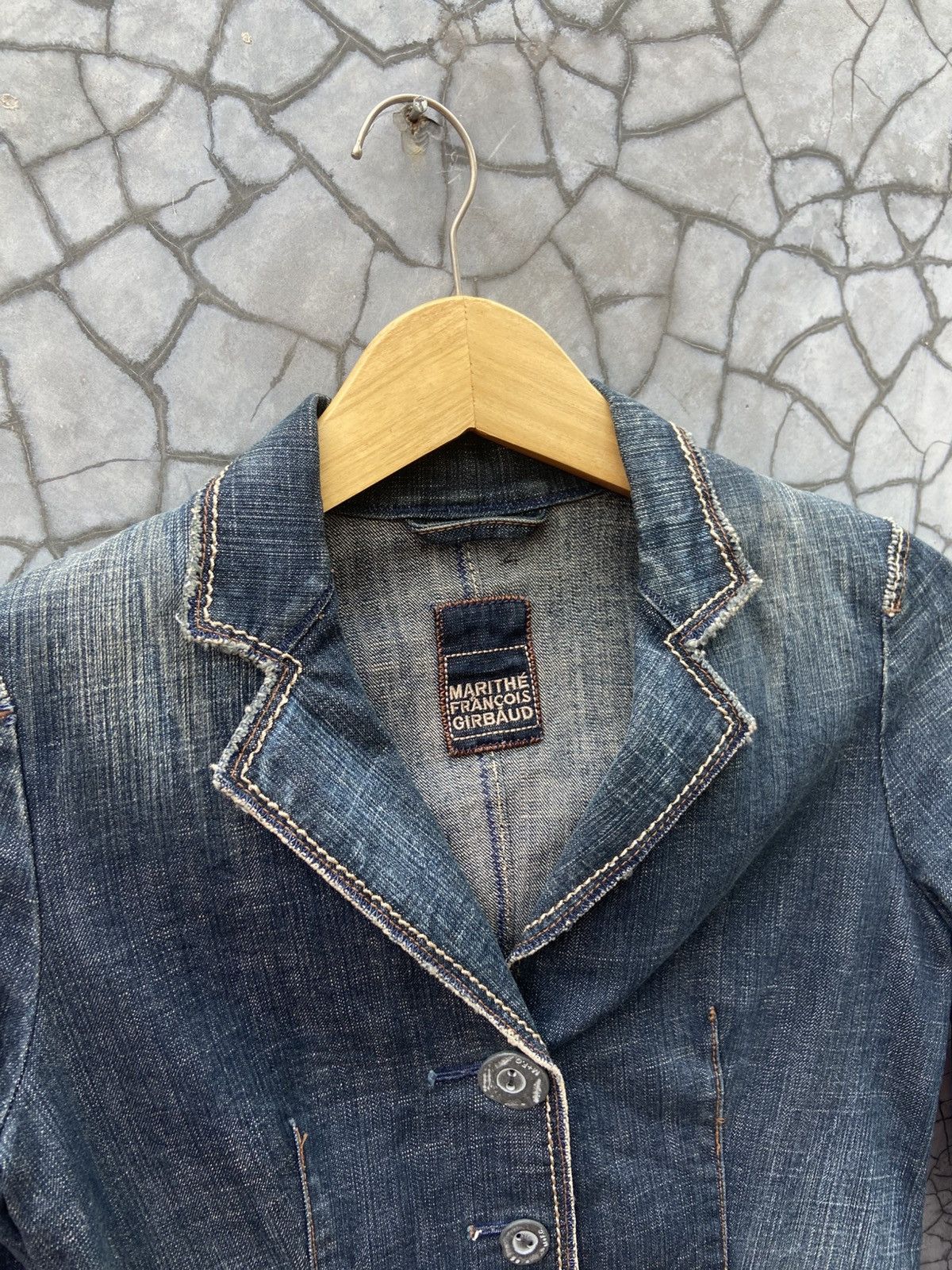 Marithe + Francois Girbaud 2000s Marithe Francois Girbaud AvantGarde Denim Jacket Jeans Size S / US 4 / IT 40 - 7 Thumbnail