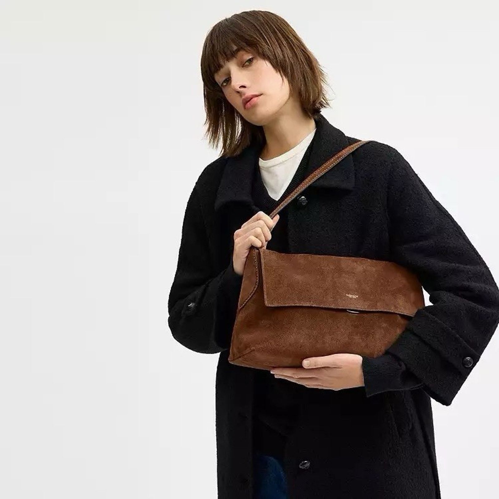 Coach NWT Coach Chelsea Shoulder Bag 36 Warm Brown CDT20 Suede Size ONE SIZE - 8 Thumbnail