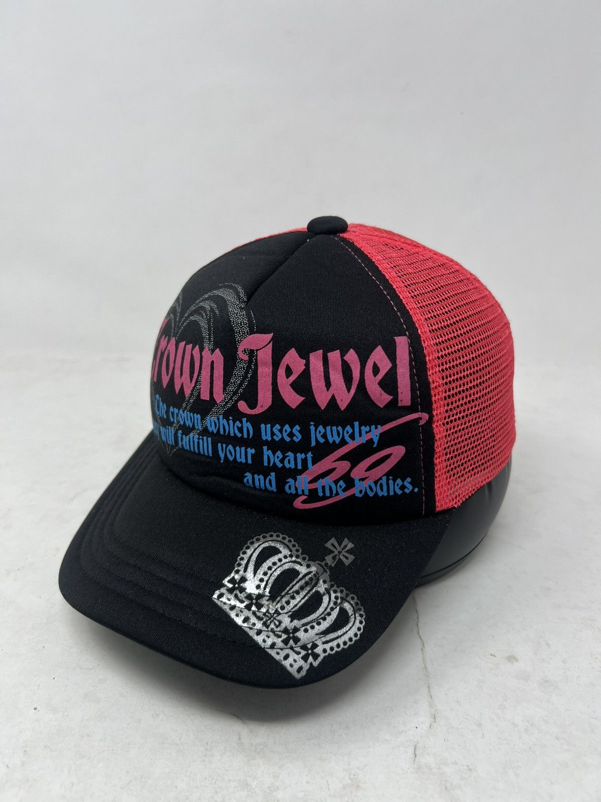 Japanese Brand Crown Jewel Graphic Trucker Hat Size ONE SIZE - 2 Thumbnail