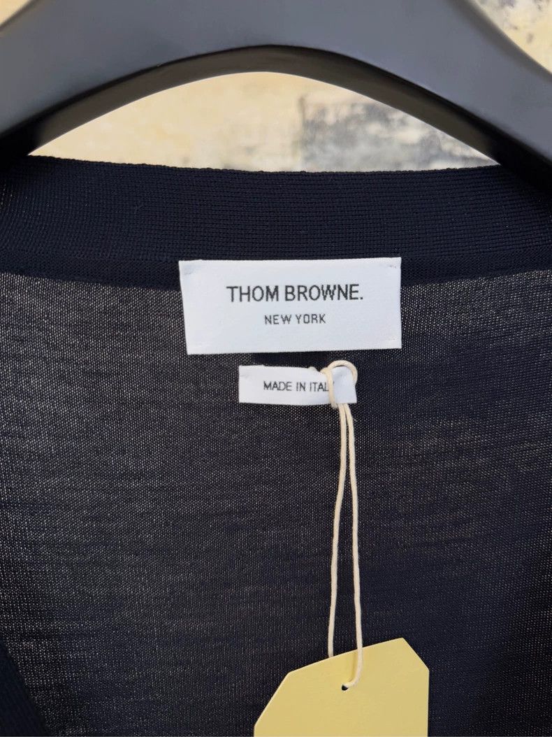 Thom Browne THOM BROWNE Classic Wool Base Striped 5-Button Cardigan 250 Size US XL / EU 56 / 4 - 5 Thumbnail