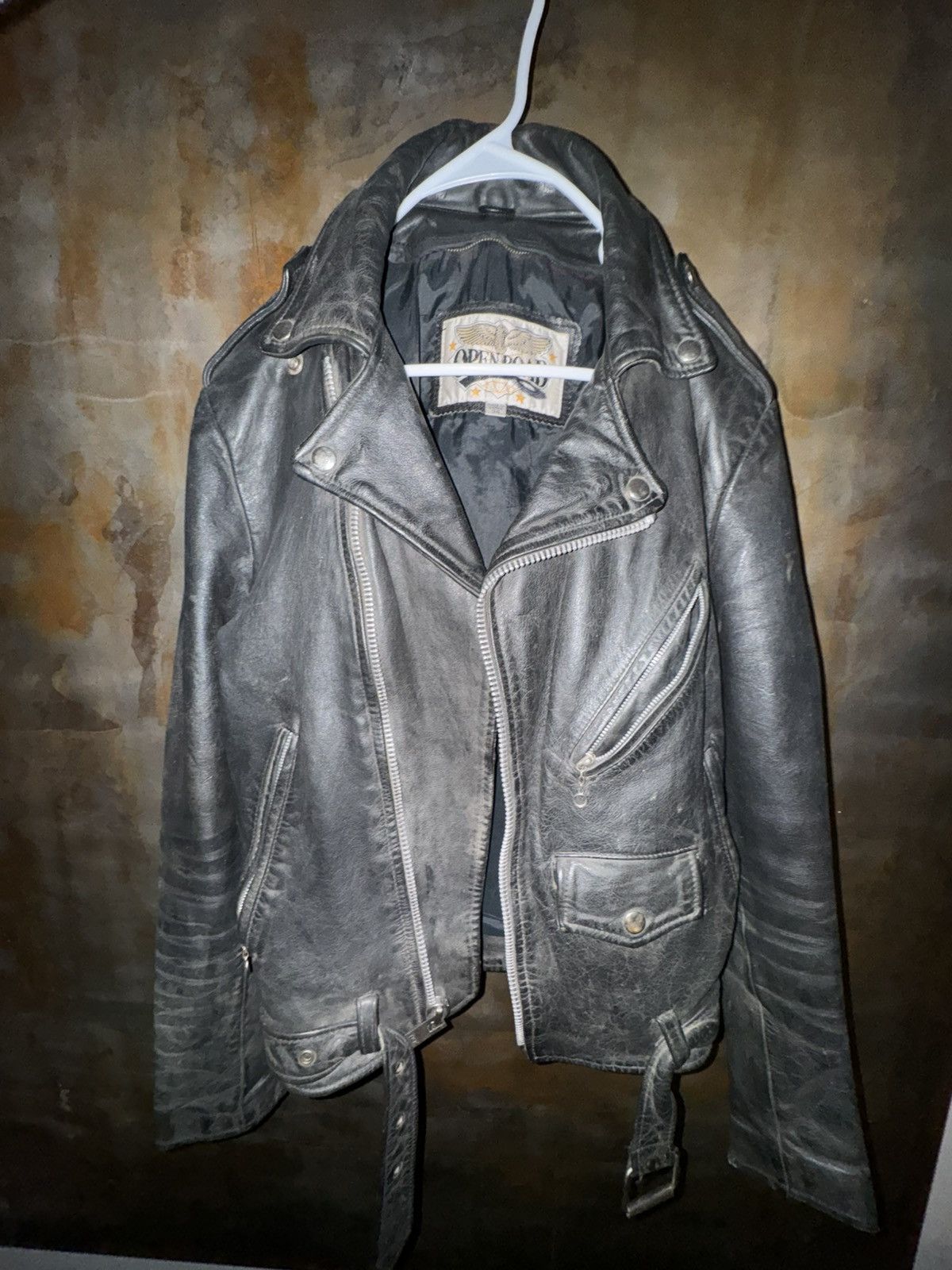 Other Vintage Aged Genuine Leather Cropped Biker Jacket🏴‍☠️ Size US S / EU 44-46 / 1 - 1 Thumbnail