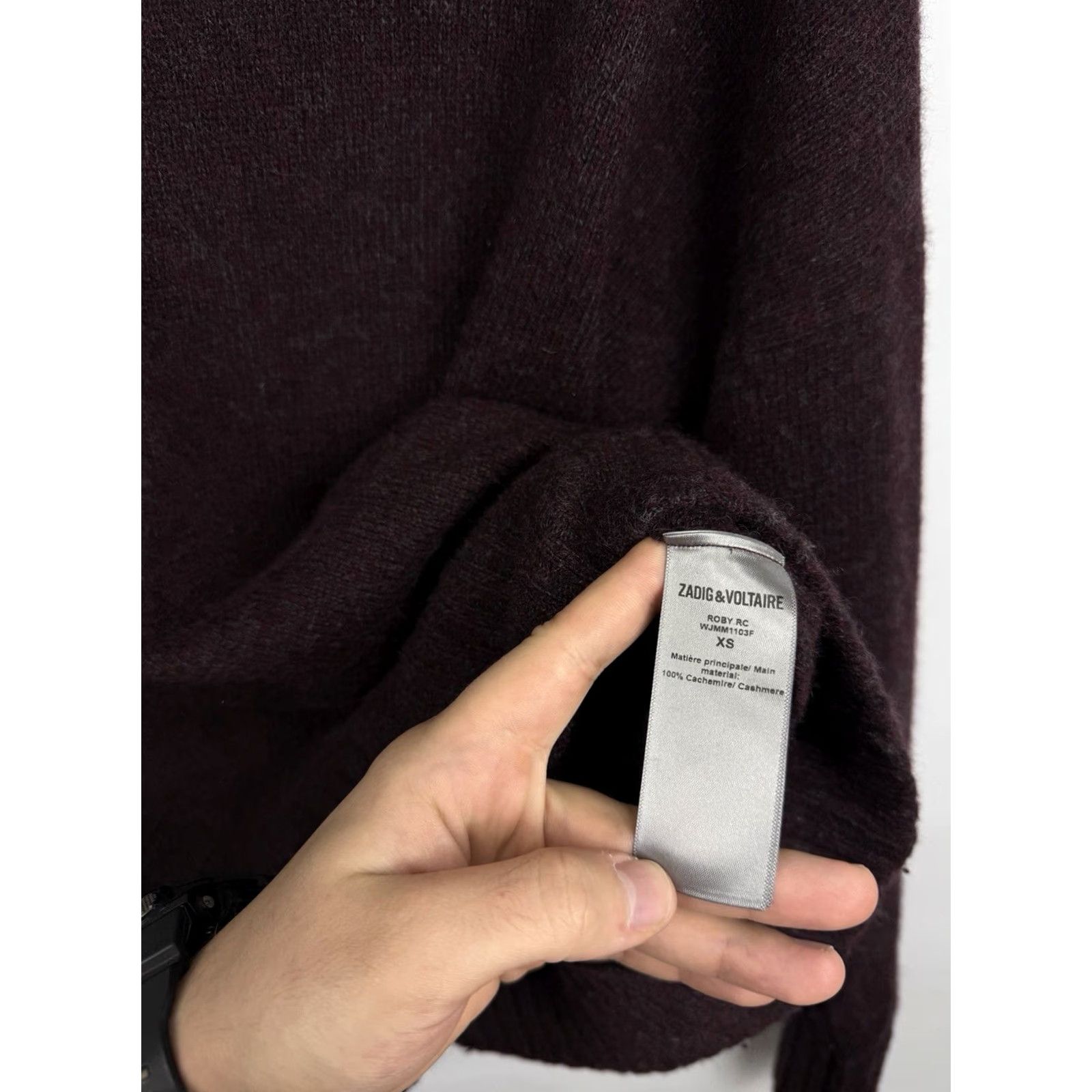 Zadig & Voltaire VINTAGE Zadig & Voltaire 100% Cashmere Sweater Made in Italy XS Red Womens Pullover 100% Cashmere Size XS / US 0-2 / IT 36-38 - 6 Thumbnail