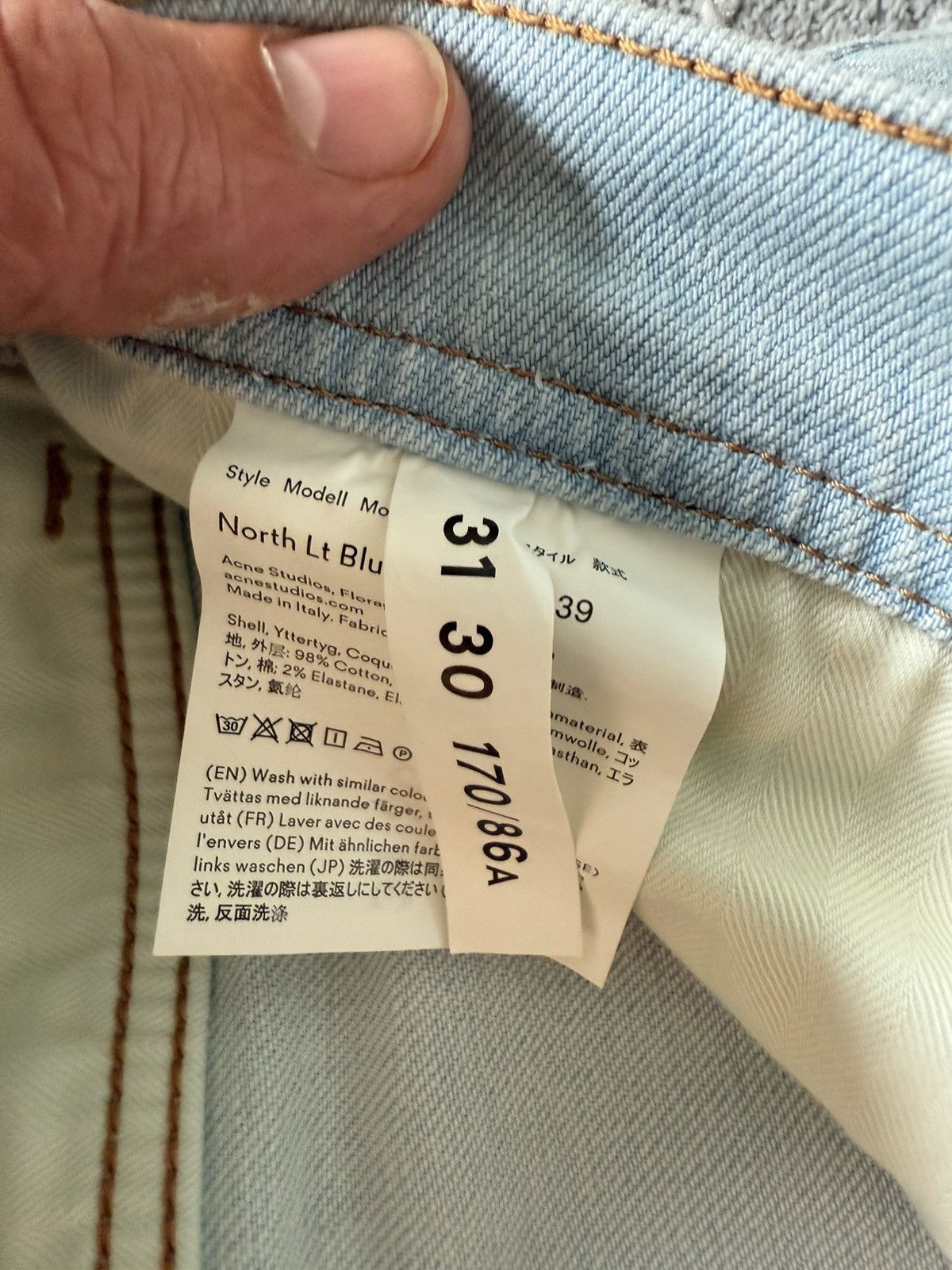 Acne Studios Blå Konst North Jeans Size US 31 - 5 Thumbnail