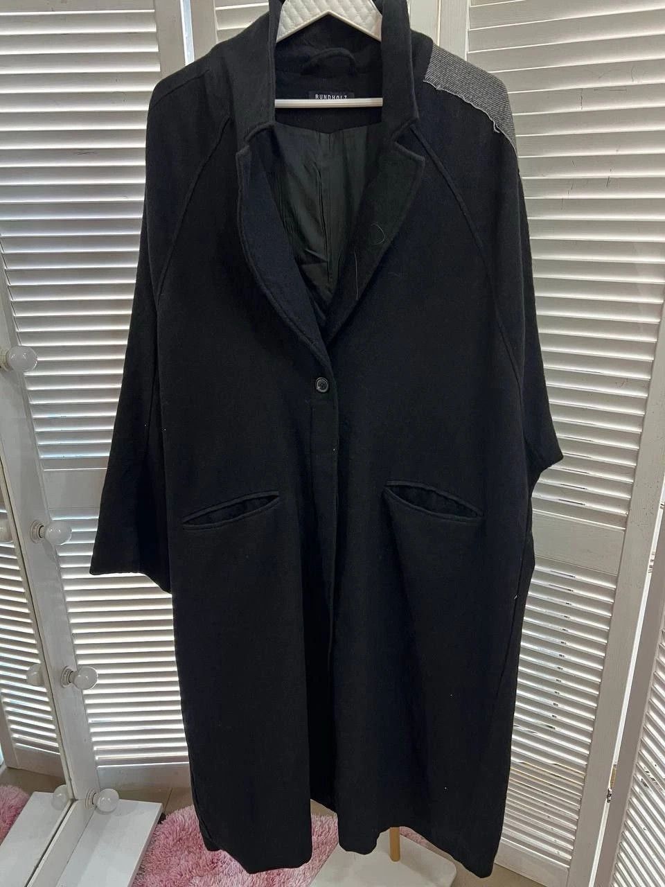 Rundholz Rundholz Black Label Oversized Wool Blend Coat Black Size M / US 6-8 / IT 42-44 - 4 Thumbnail