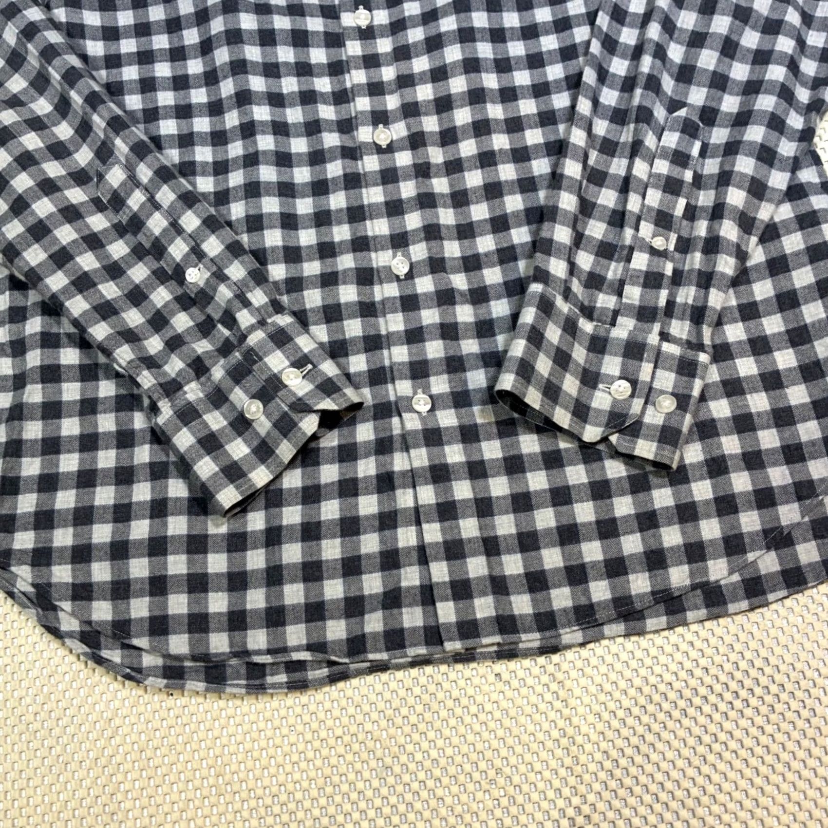Bonobos Bonobos Shirt Men Long Sleeve Button-Down Slim Fit Gray Gingham Check L Size US L / EU 52-54 / 3 - 4 Thumbnail