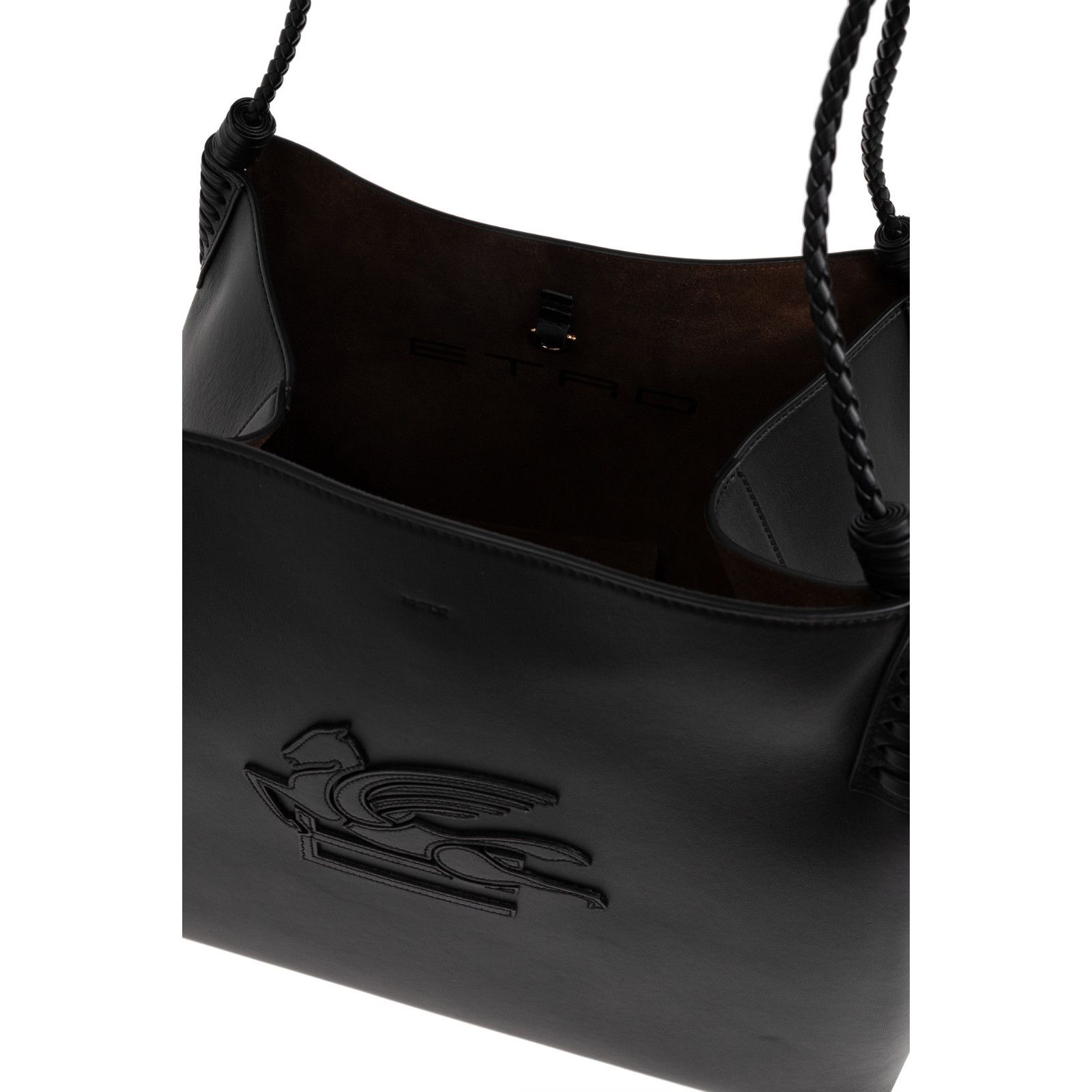 Etro ETRO Libra Shopper Black Leather Shoulder Bag New And Authen Size ONE SIZE - 4 Thumbnail
