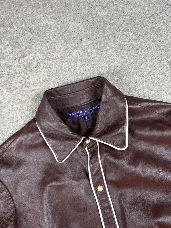 Ralph Lauren Purple Label Ralph Lauren Collection Leather Coat Brown USA 8 Size M / US 6-8 / IT 42-44 - 2 Thumbnail