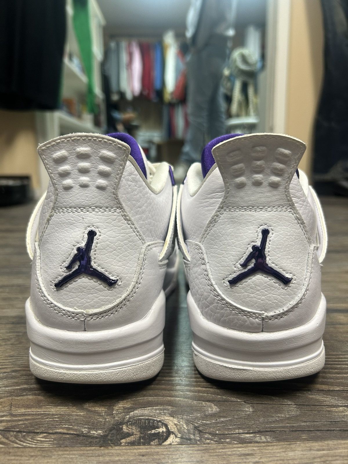 Jordan Brand Air Jordan 4 Retro Metallic Purple Sneakers Size US 6.5 / EU 39-40 - 5 Thumbnail