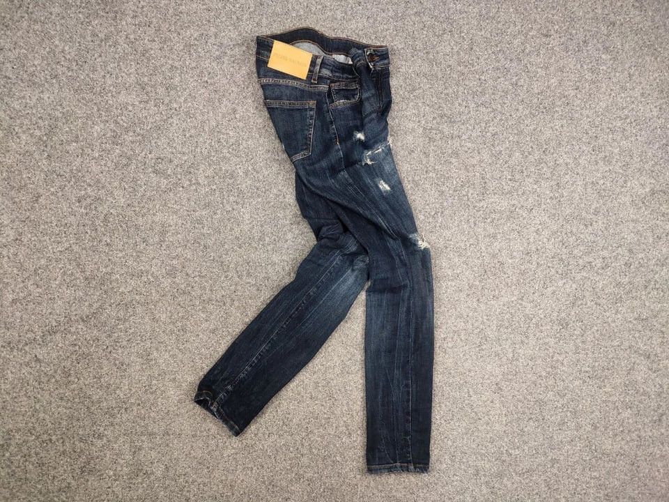 Balmain Pierre Balmain Design 17 CV Distressed Denim Slim Jeans Size US 26 / EU 42 - 11 Thumbnail