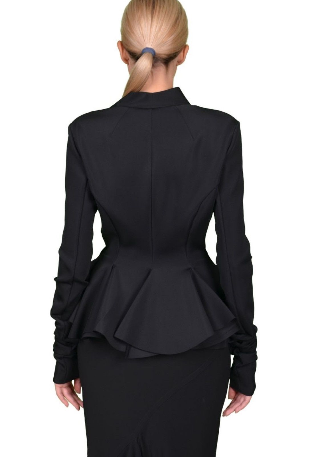 Rick Owens Last Size Rick Owens Sleek Peplum Tie-Waist Blazer Size M / US 6-8 / IT 42-44 - 5 Thumbnail