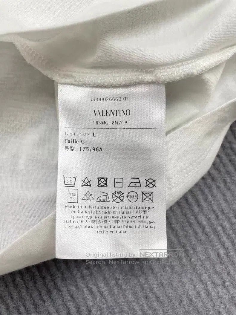 Valentino Valentino White letter-print T-shirt short-sleeved top Size L / US 10 / IT 46 - 4 Thumbnail
