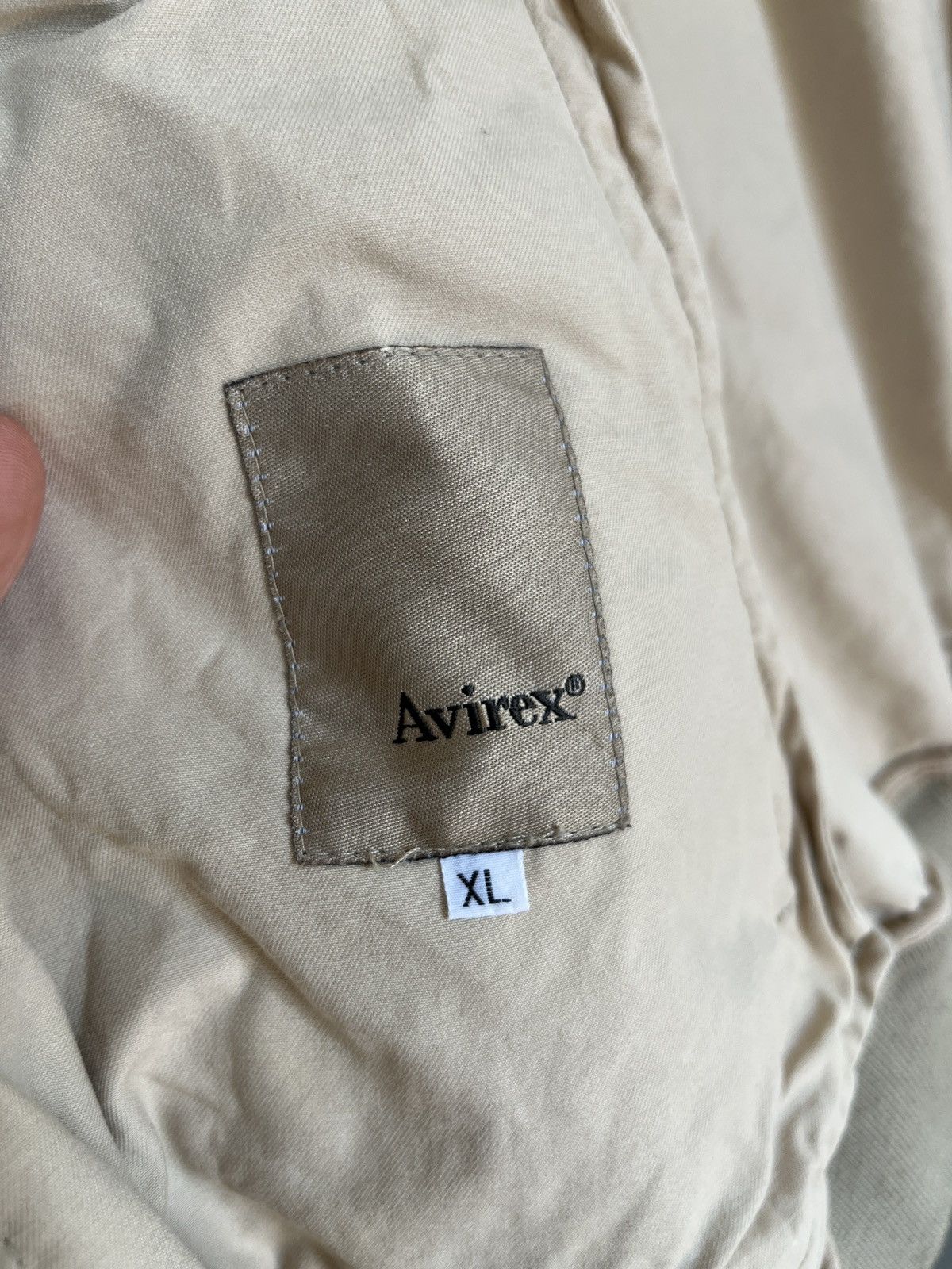 Avirex AVIREX Cotton Beige Classic Flight Bomber Jacket Size US XL / EU 56 / 4 - 16 Thumbnail