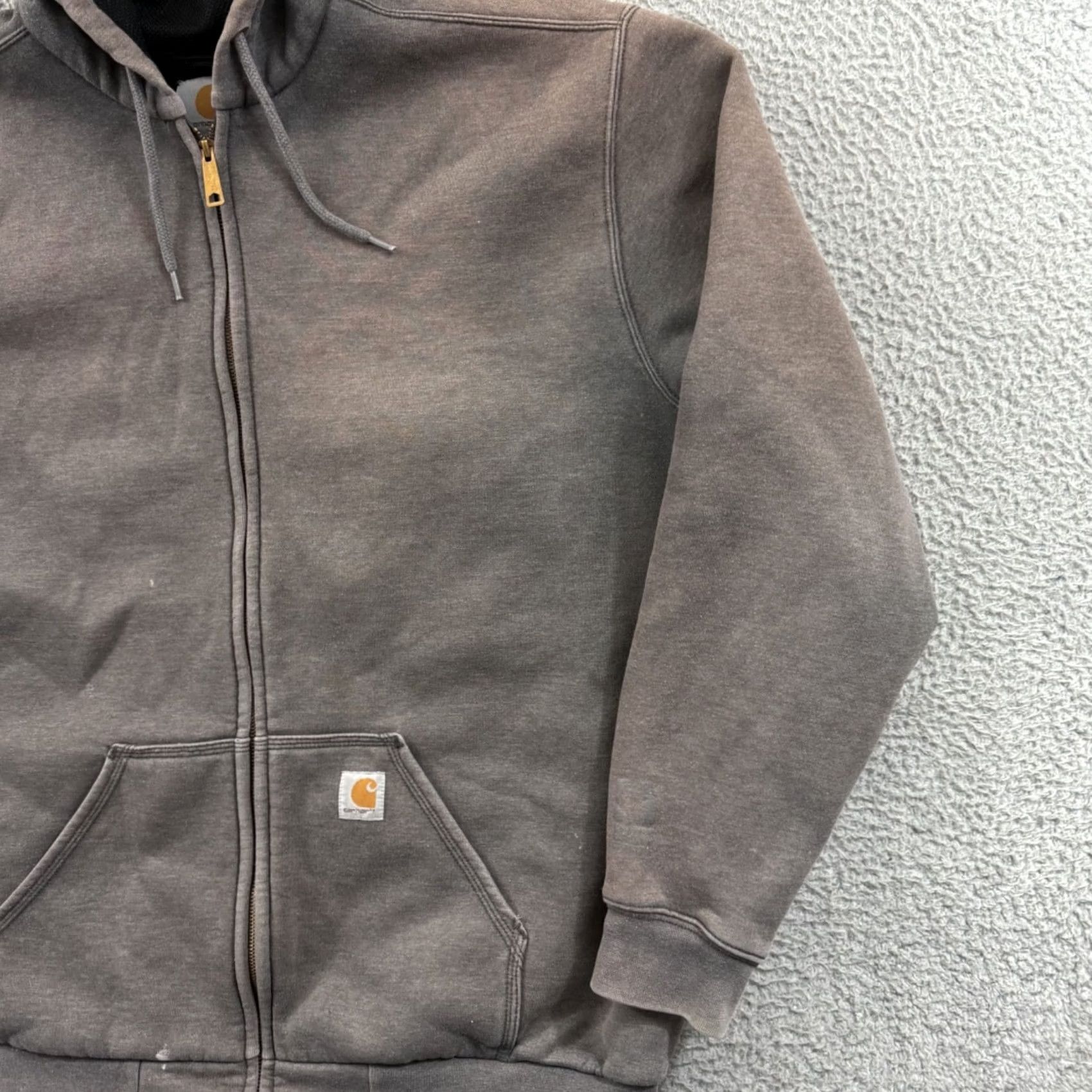 Carhartt Carhartt Sweatshirt Mens XL Tall Gray Rain Defender Thermal Hoodie Faded Outdoor Weather Resistant Zippered Full Zip Size US XL / EU 56 / 4 - 5 Thumbnail