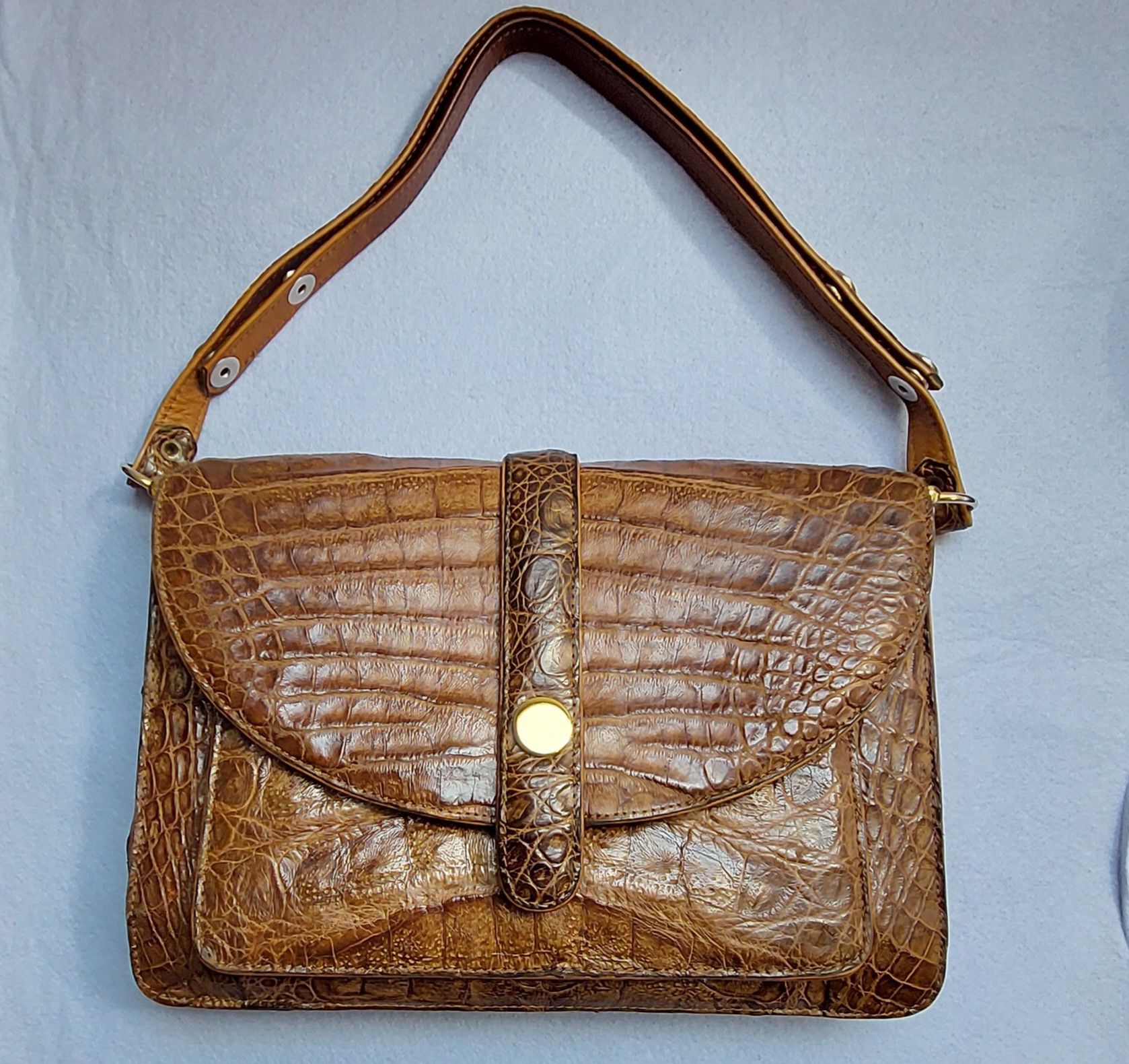 Vintage Vintage Crocodile Leather Satchel Bag Size ONE SIZE - 1 Thumbnail