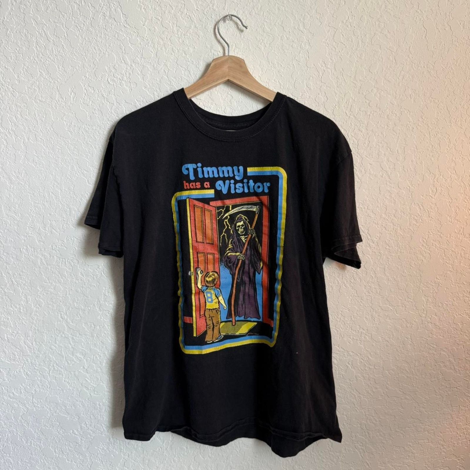 & Other Stories Steven Rhodes Timmy Has A Visitor Grim Reaper Shirt Black Size US L / EU 52-54 / 3 - 5 Thumbnail