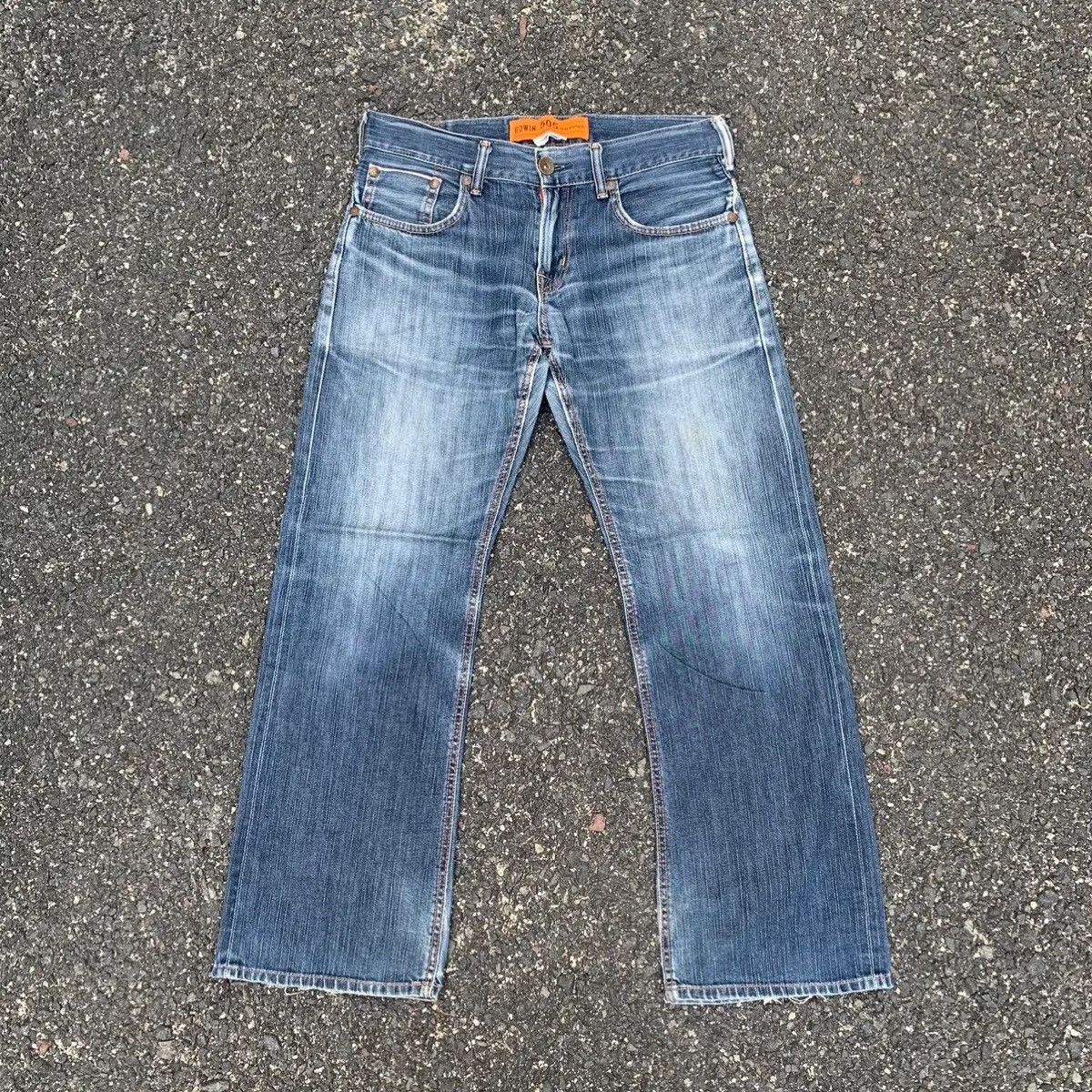 Self Edge 💥 REDLINE 💥 Japanese Jeans Cinch Back Selvedge Faded Pants Size US 32 / EU 48 - 1 Thumbnail