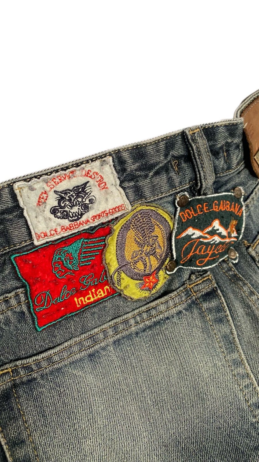 Arts & Science × Dolce & Gabbana × Vintage 2000s Dolce&Gabbana Patchwork Denim Size 25" / US 0 / IT 36 - 1 Thumbnail