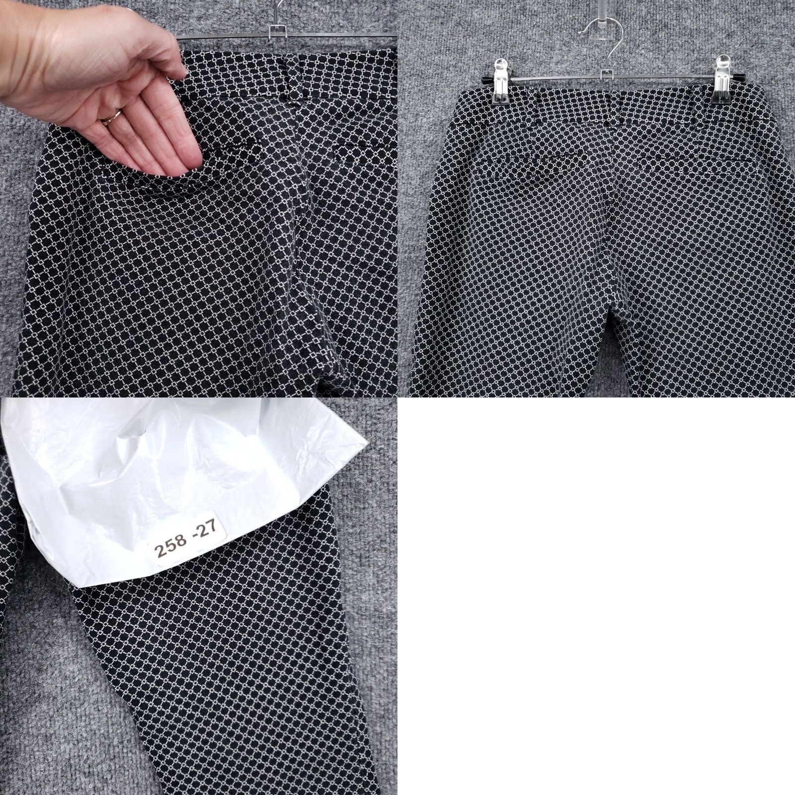 Vintage New York & Company Pants Womens Skinny Crop Black White Size 2 Flat Front Low Rise Size 26" / US 2 / IT 38 - 9 Thumbnail