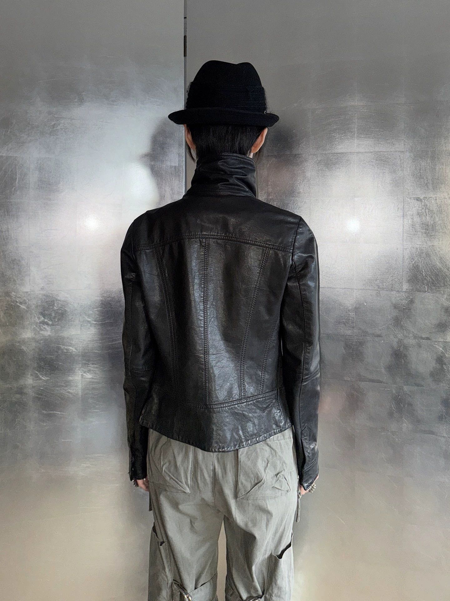 Vintage UK Vintage Sheepskin Leather Jacket Adjustable Belt Collar Size S / US 4 / IT 40 - 5 Thumbnail