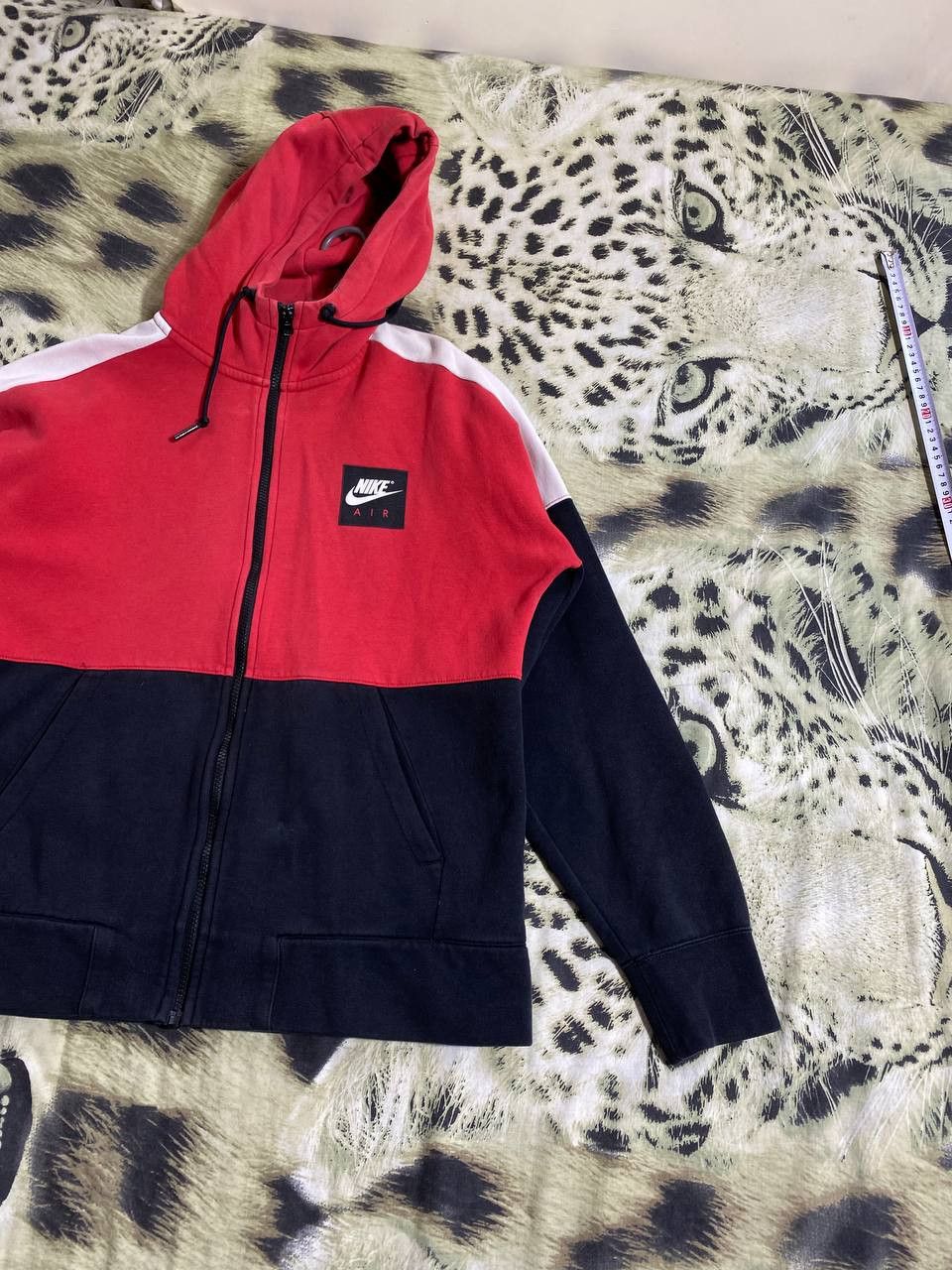 Nike × Vintage Crazy Vintage Y2K/2000s Red Nike Streetwear Hoodie! Size US M / EU 48-50 / 2 - 4 Thumbnail