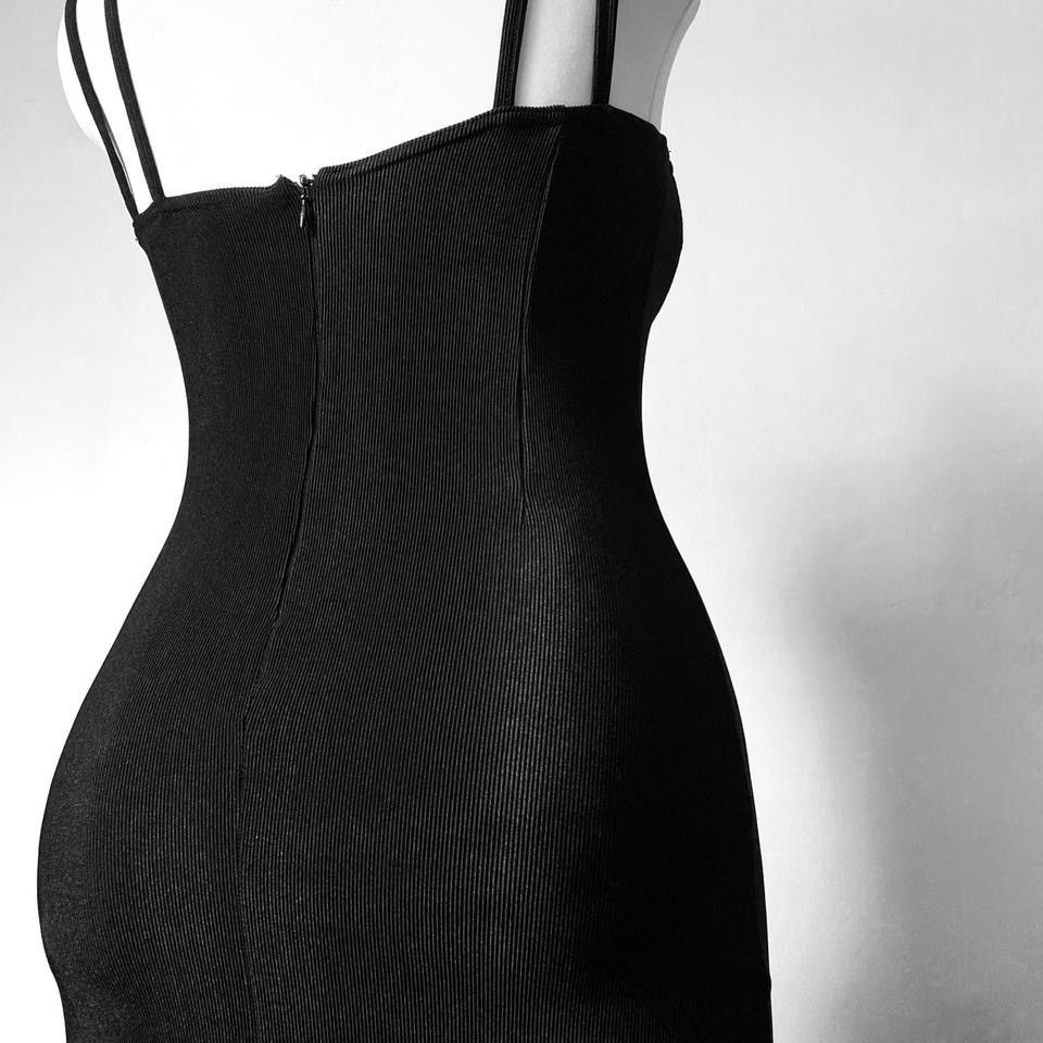 Vintage Stunning black bandage maxi dress with corset unique design Size S / US 4 / IT 40 - 5 Thumbnail