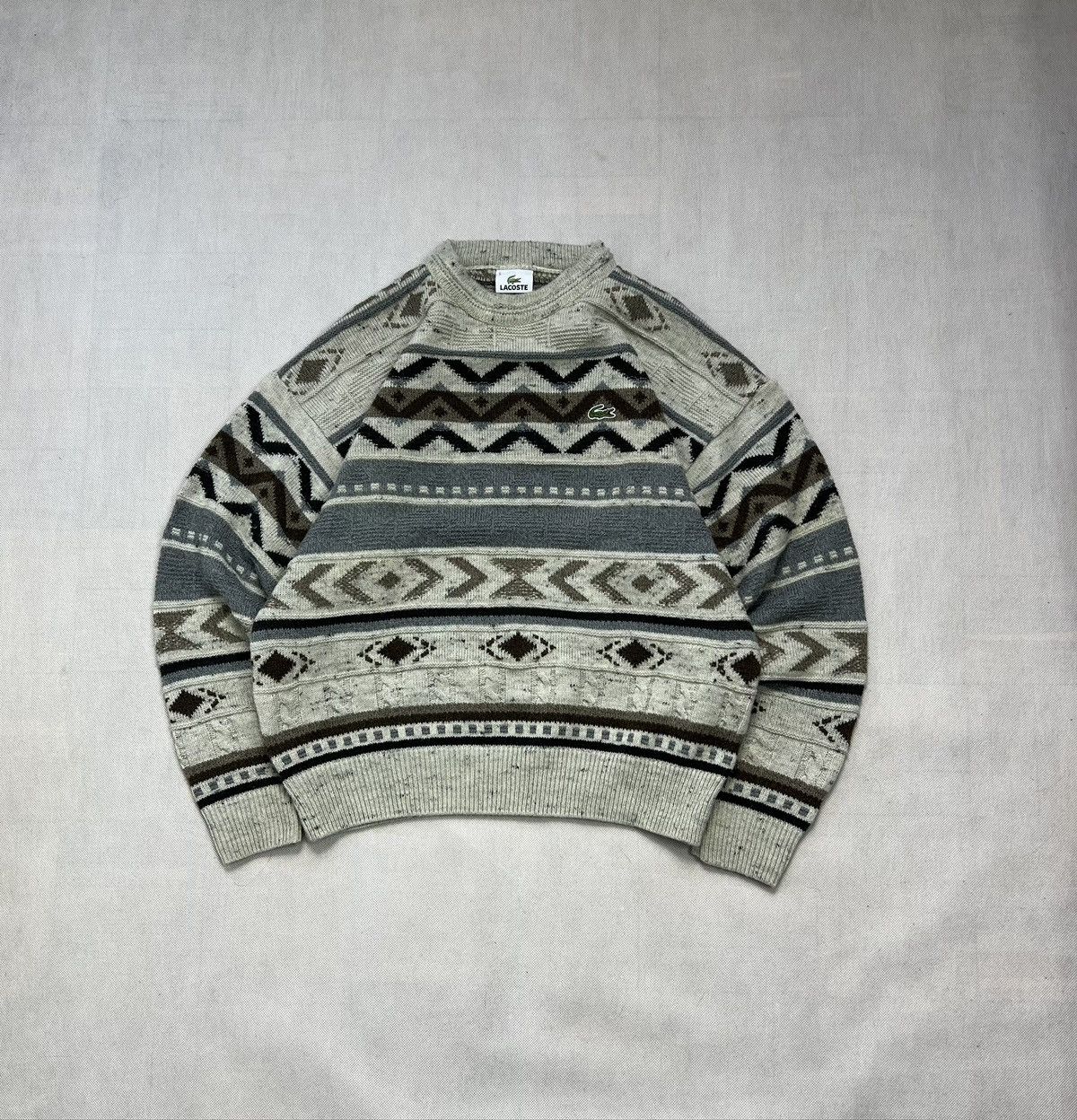 Lacoste Sweater Lacoste Patterns Vintage Small Logo Size US M / EU 48-50 / 2 - 1 Thumbnail