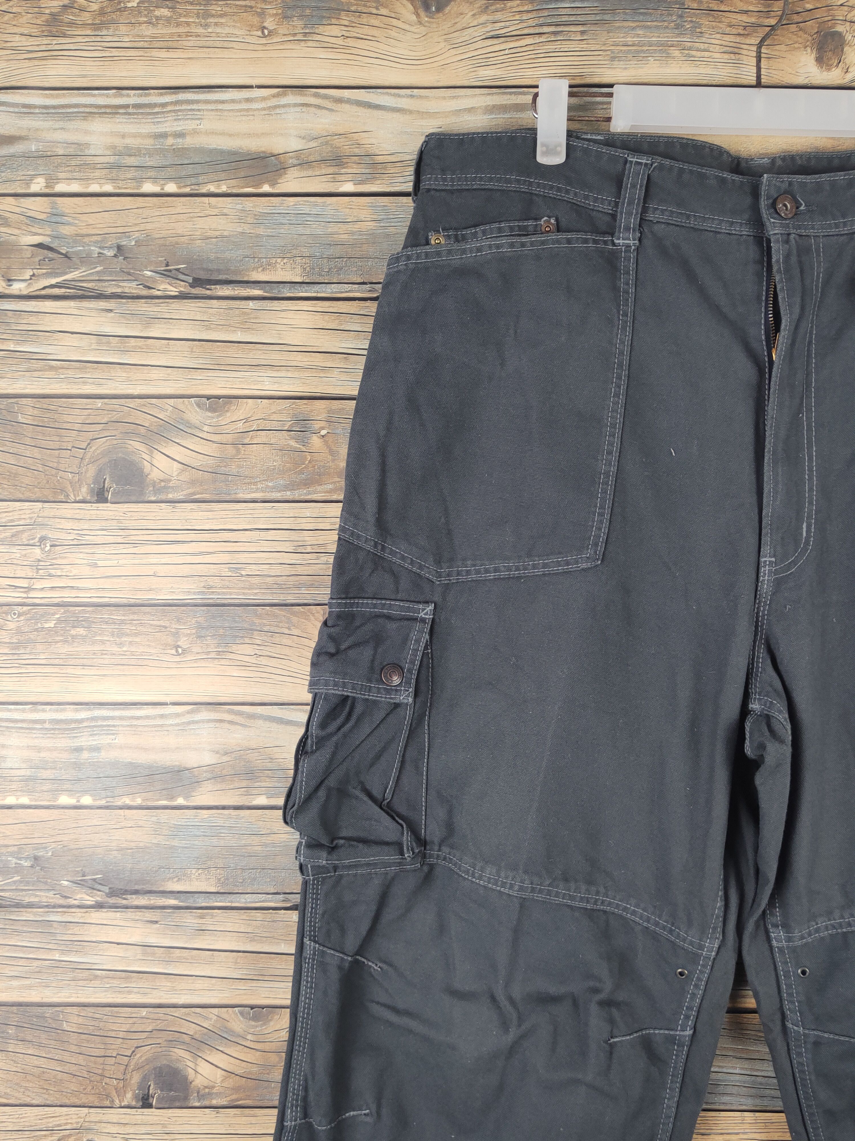 Japanese Brand DL Evenriver Dark Gray Multipocket Cargo Pants #1879 Size US 34 / EU 50 - 3 Thumbnail