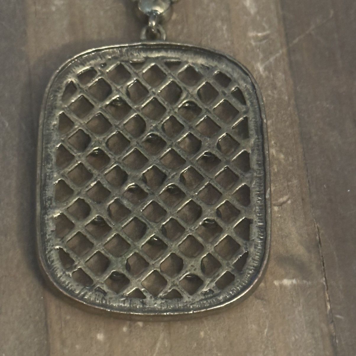 Other You and I bronze rhinestone square mesh pendant necklace Size ONE SIZE - 4 Thumbnail