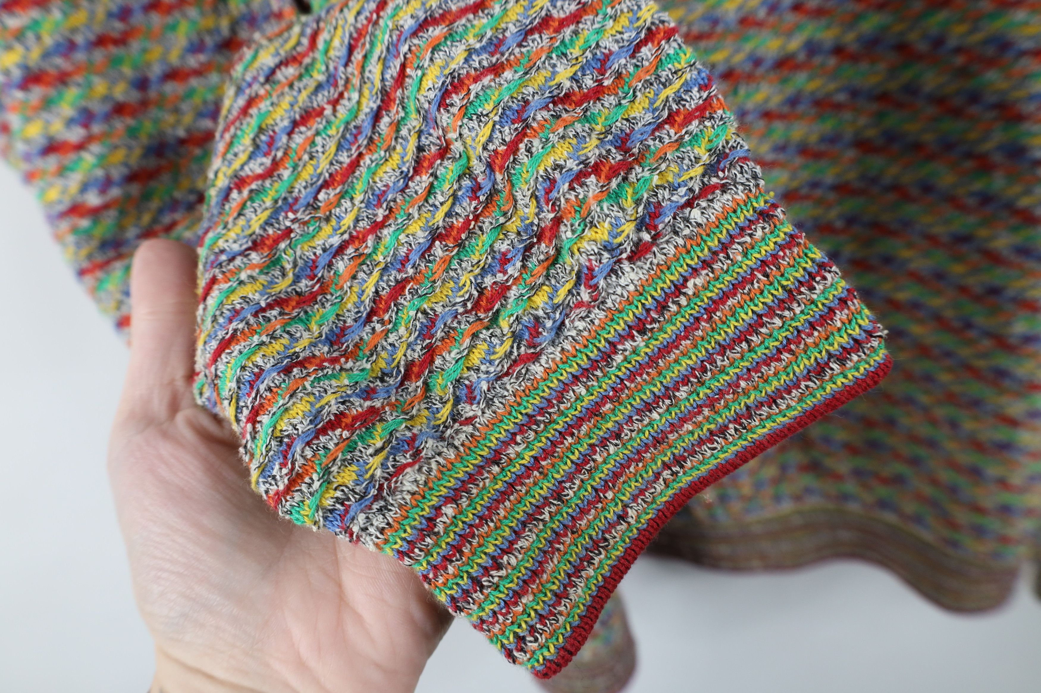 Vintage Vintage 90s Streetwear Rainbow Striped Knit Crewneck Sweater Size US L / EU 52-54 / 3 - 7 Thumbnail