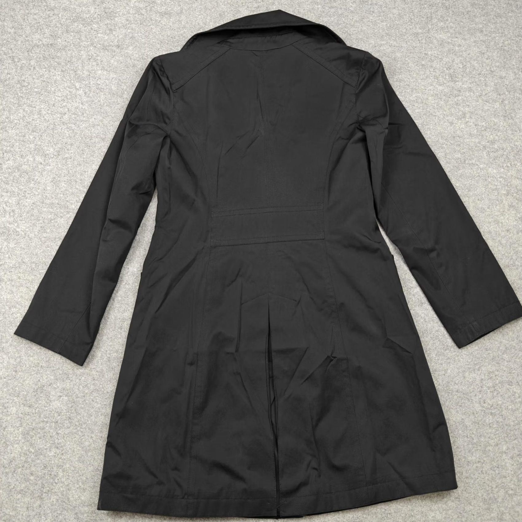Vintage Michael Kors Coat Womens Small Black Trench Single Breasted Zip Pockets Jacket Size S / US 4 / IT 40 - 7 Thumbnail