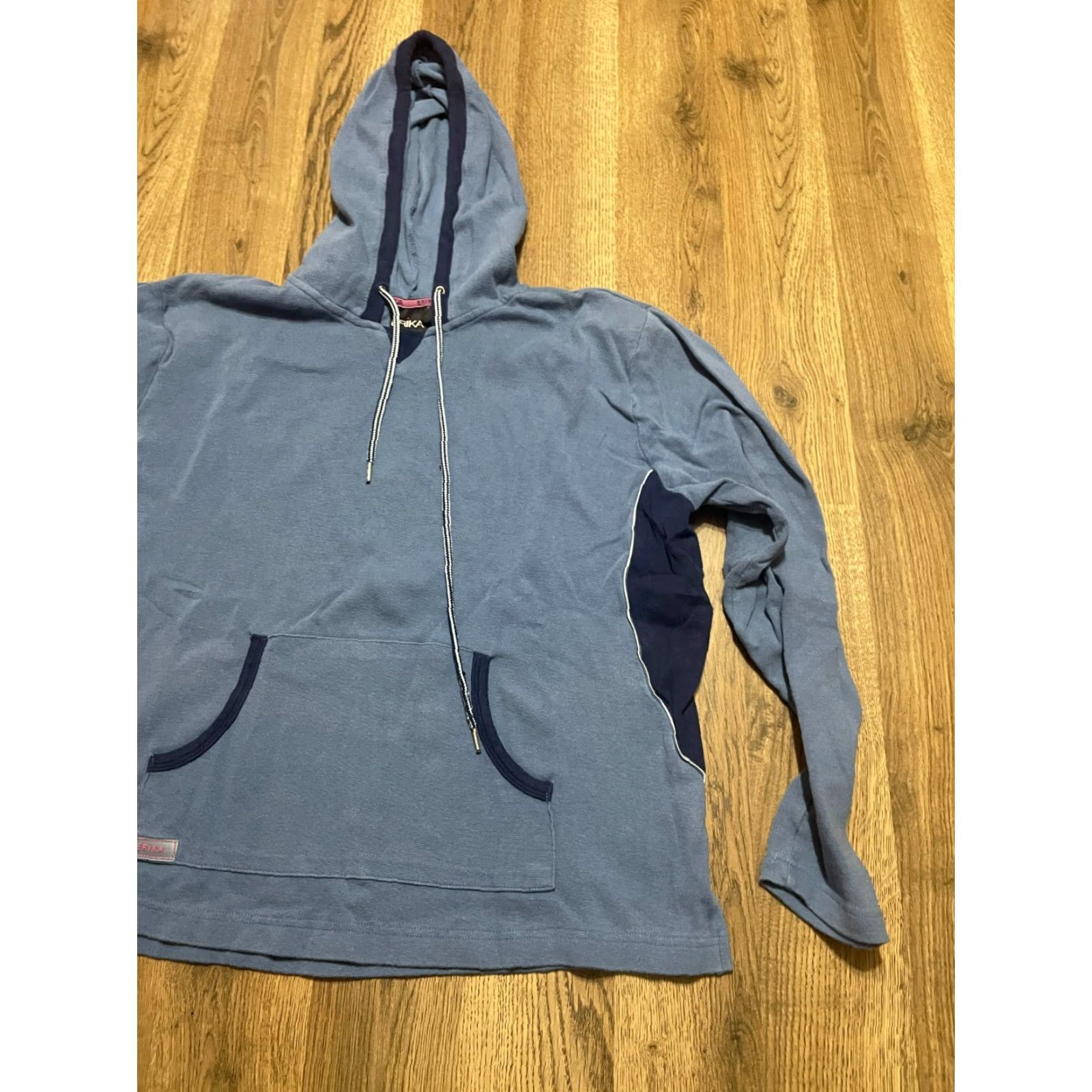 Vintage ERIKA Hoodie Women XL Blue Pullover Long Sleeve Drawstring Hoodie Pullover Casual Modern Vintage: No (but must use original words only; avoid adding) Size XL / US 12-14 / IT 48-50 - 4 Thumbnail