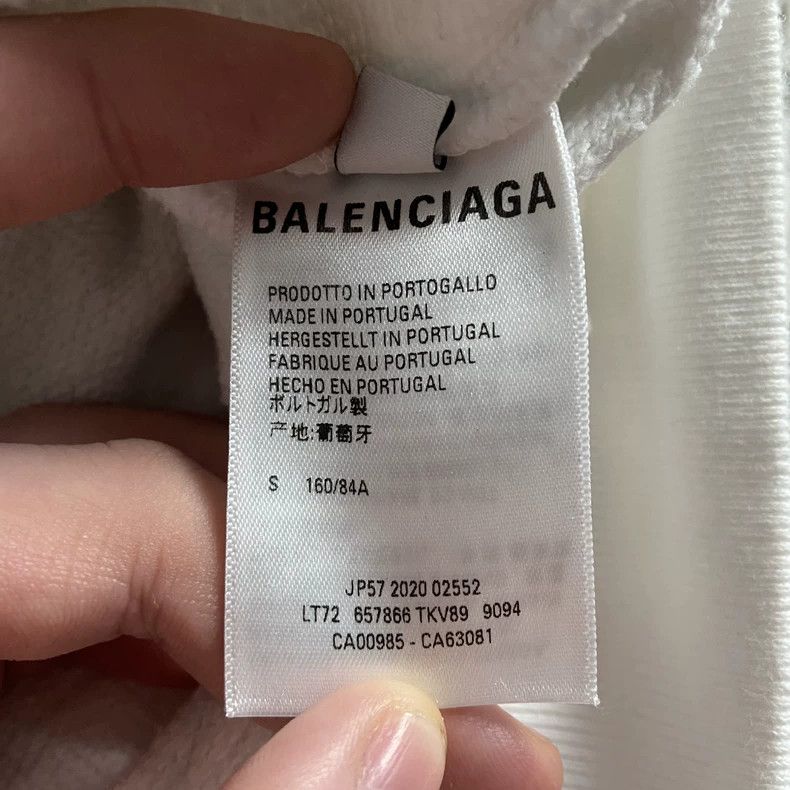 Balenciaga Balenciaga Castle print white hooded sweatshirt 2503-Nextar Size US S / EU 44-46 / 1 - 5 Thumbnail