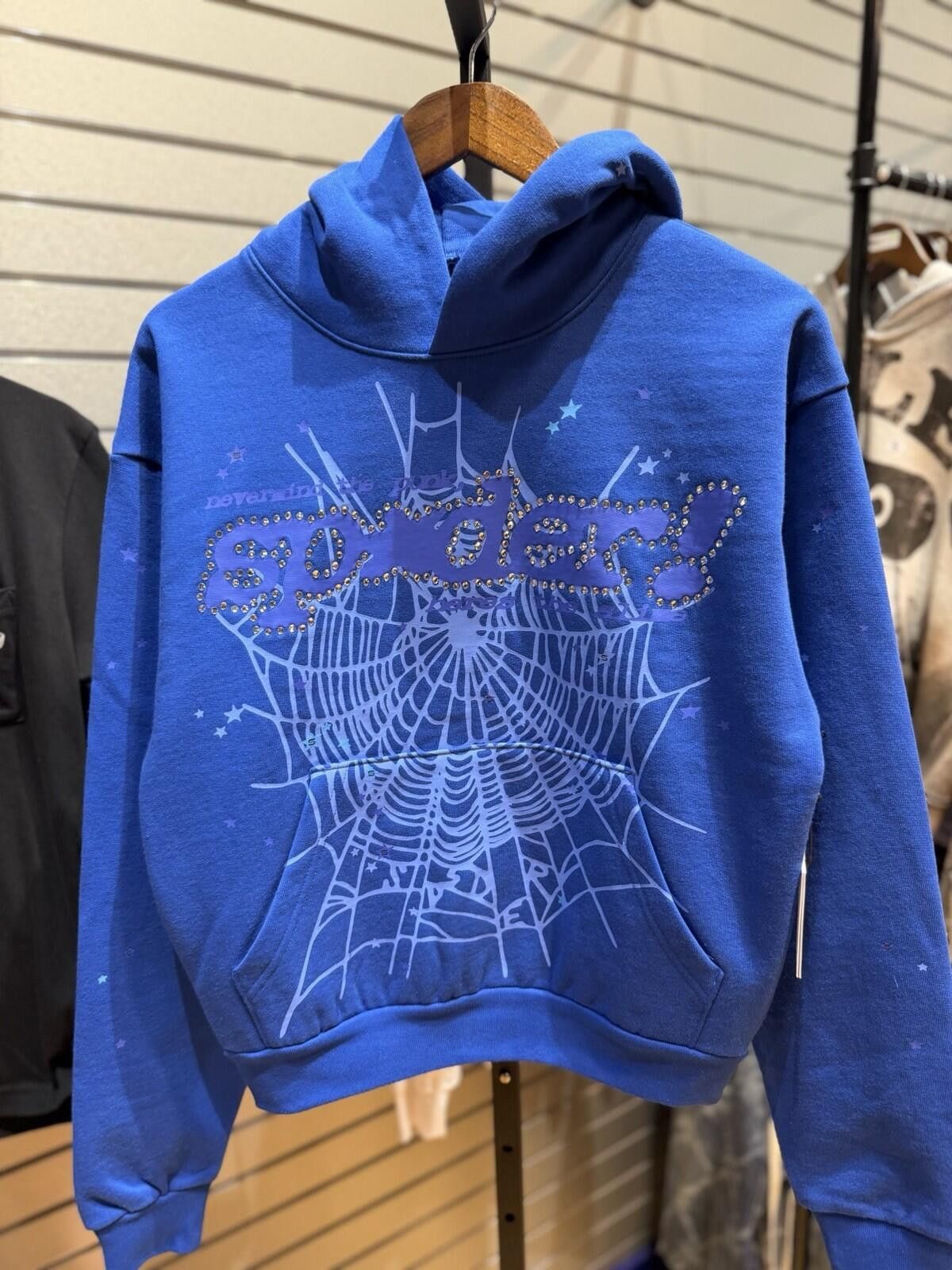Sp5der Sp5der Stone Hoodie Size (Medium) 2026 Blue VVS Size US M / EU 48-50 / 2 - 4 Thumbnail
