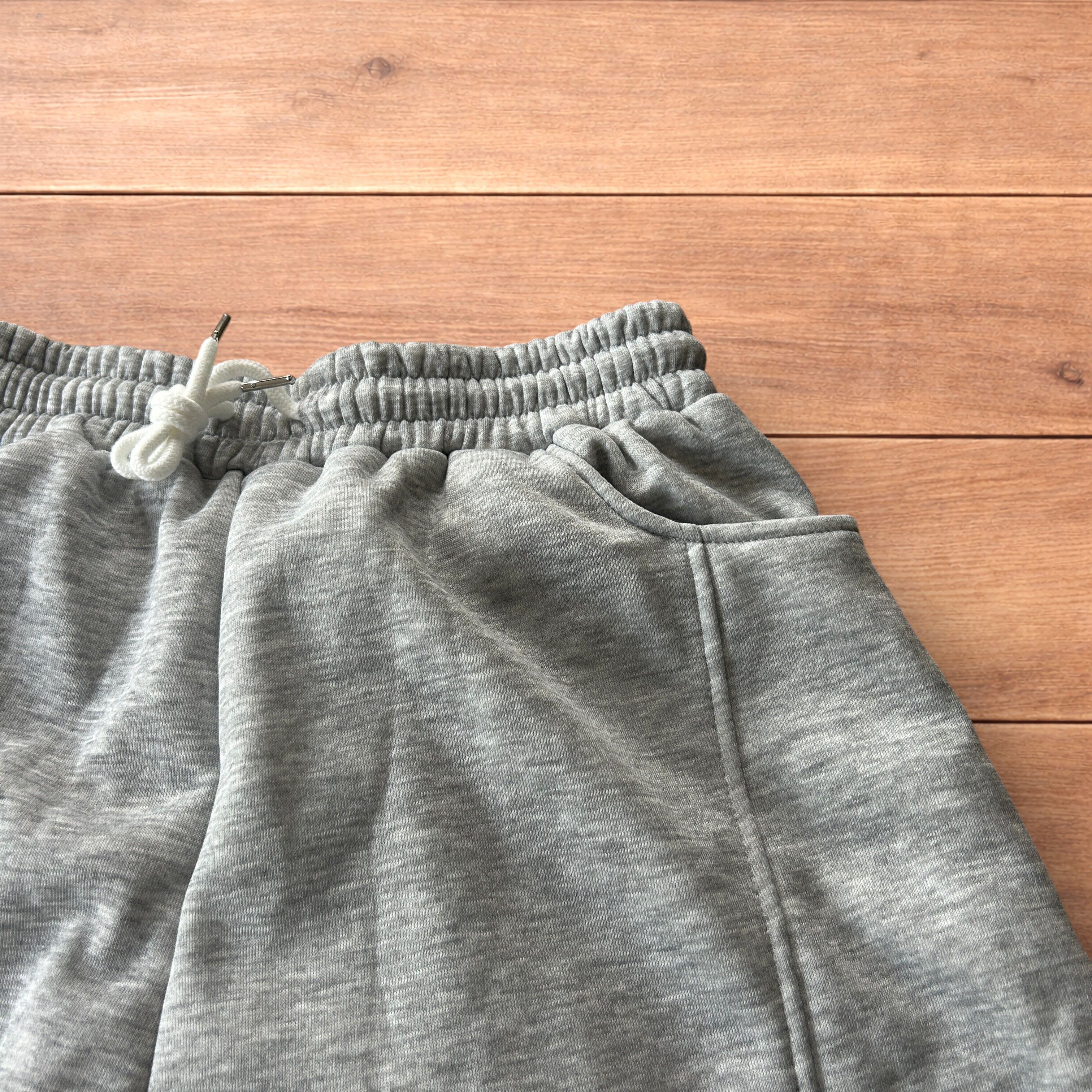 Japanese Brand Super baggy wide leg Korean joggers in marl grey. Size US 34 / EU 50 - 3 Thumbnail