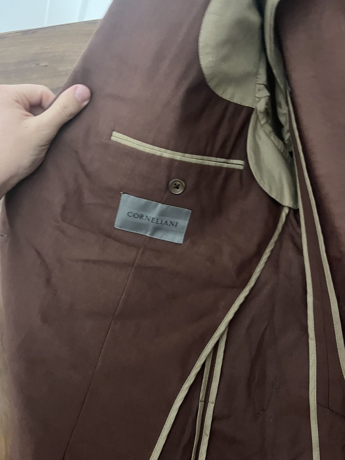 Corneliani Corneliani brown double breasted cotton blazer uk 38 it 48 Size 38R - 4 Thumbnail