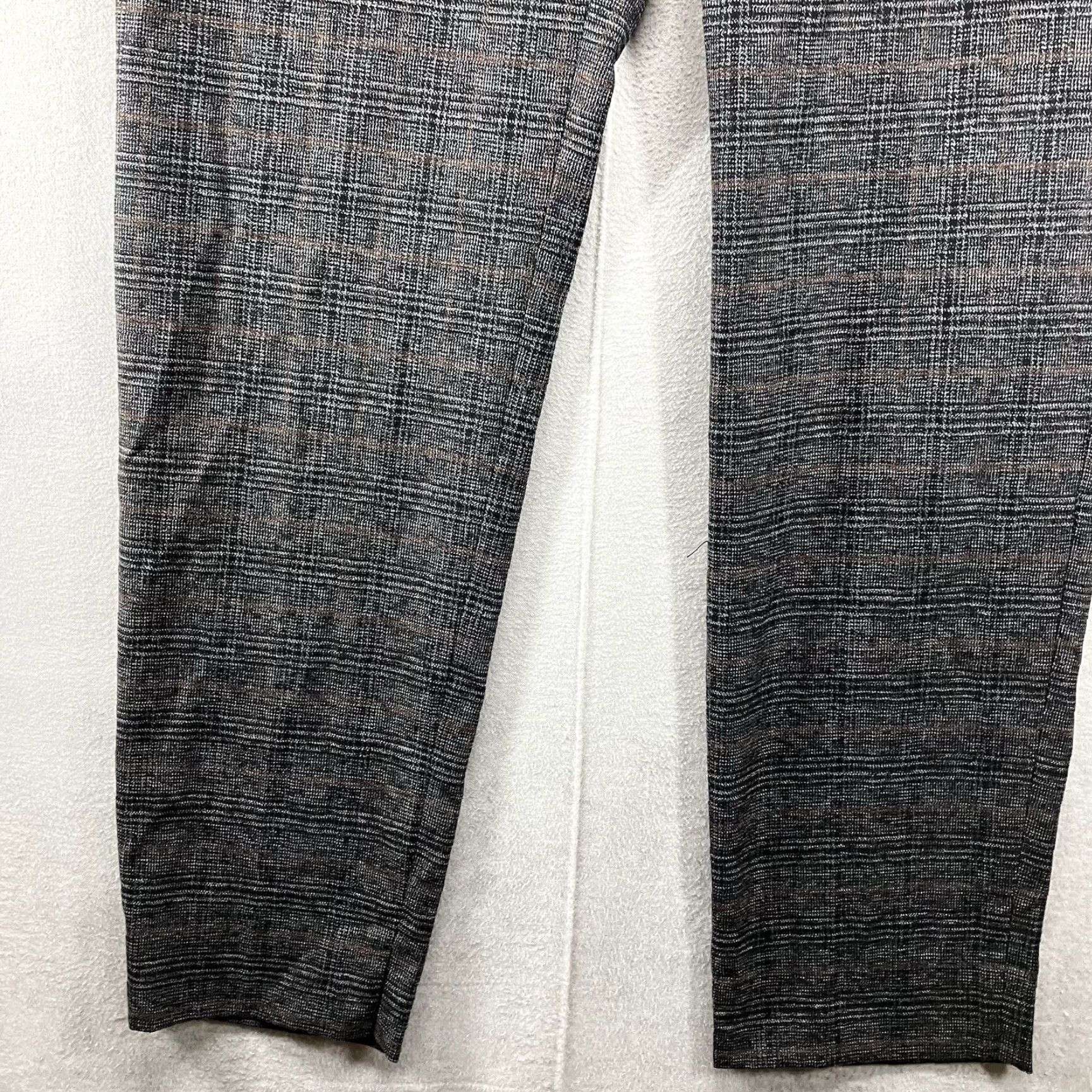 Zara ZARA NWT Women's Ankle Pants Tapered Plaid Grey Brown Preppy Old Money Size 6 Size 28" / US 6 / IT 42 - 6 Thumbnail
