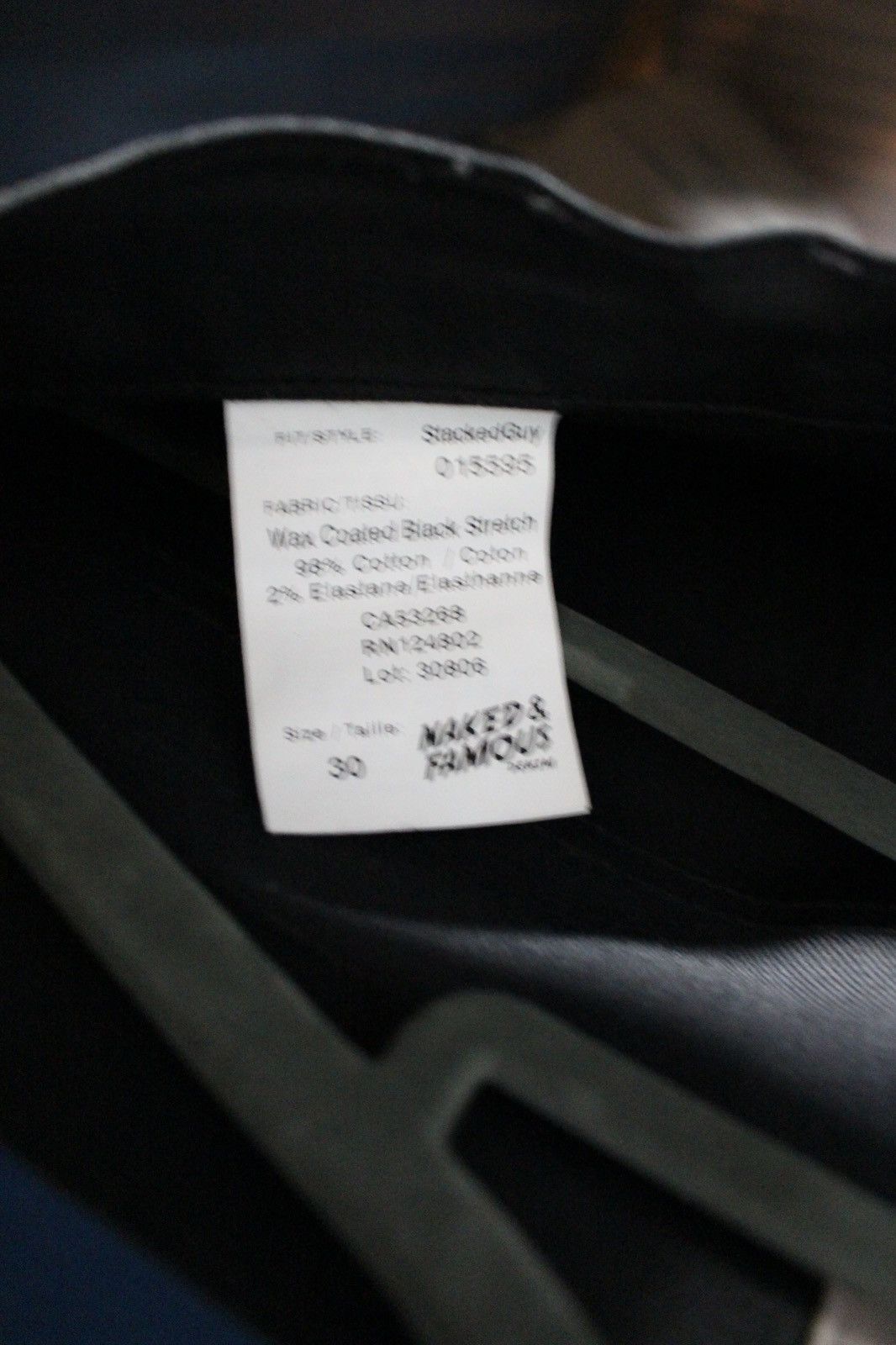 Naked & Famous NAKED & FAMOUS STACKED GUY BLACK WAX COATED Size US 30 / EU 46 - 5 Thumbnail