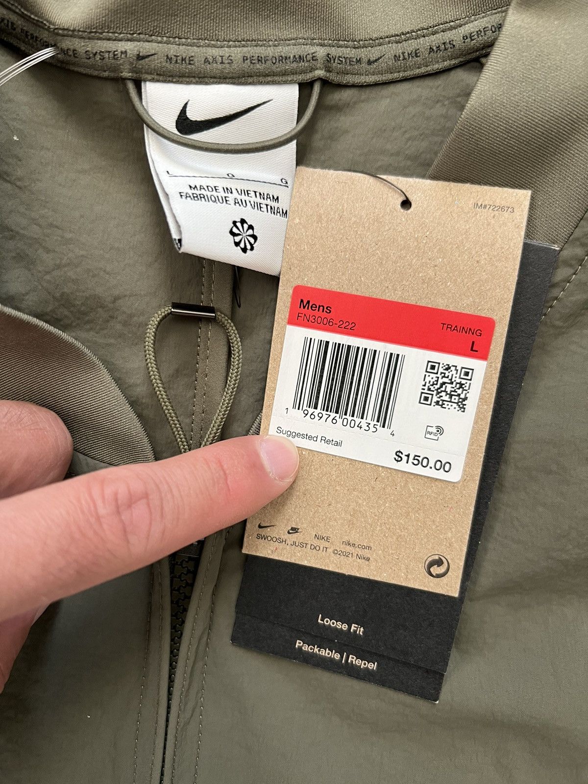 Nike Nike APS Repel Versatile Bomber Jacket Olive Green Size US L / EU 52-54 / 3 - 9 Thumbnail