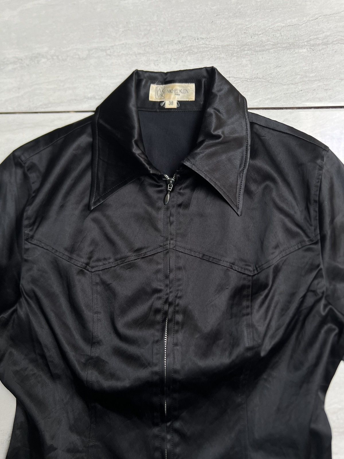 Michel Klein MICHEL KLEIN Black Zip Tops Size US XS / EU 42 / 0 - 3 Thumbnail
