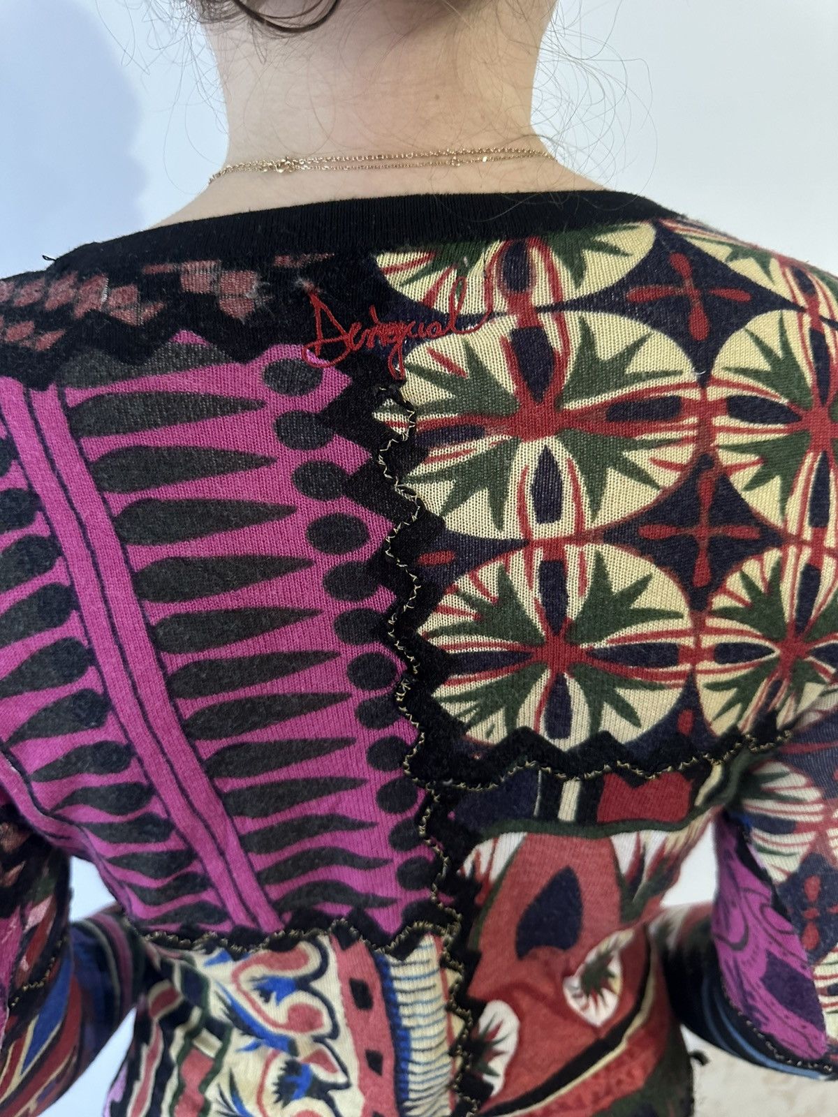 Desigual Desigual Avant Garde Very Crazy Y2K Floral Jumper Size M / US 6-8 / IT 42-44 - 5 Thumbnail