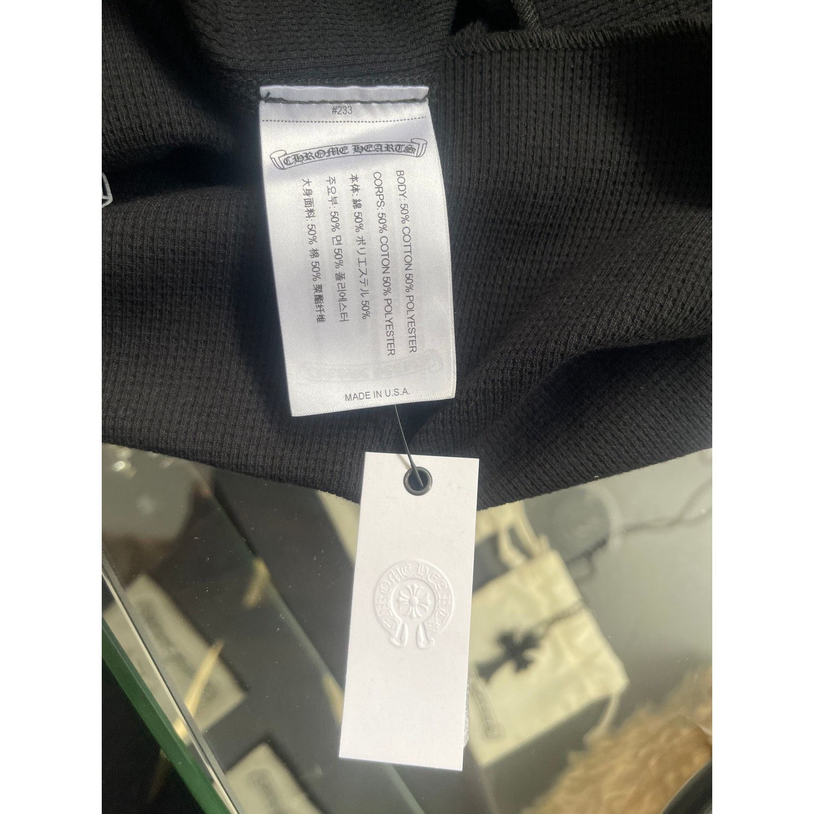 Chrome Hearts Chrome Hearts Horseshoe Thermal Waffle T-Shirt 'Black' Size US M / EU 48-50 / 2 - 4 Thumbnail