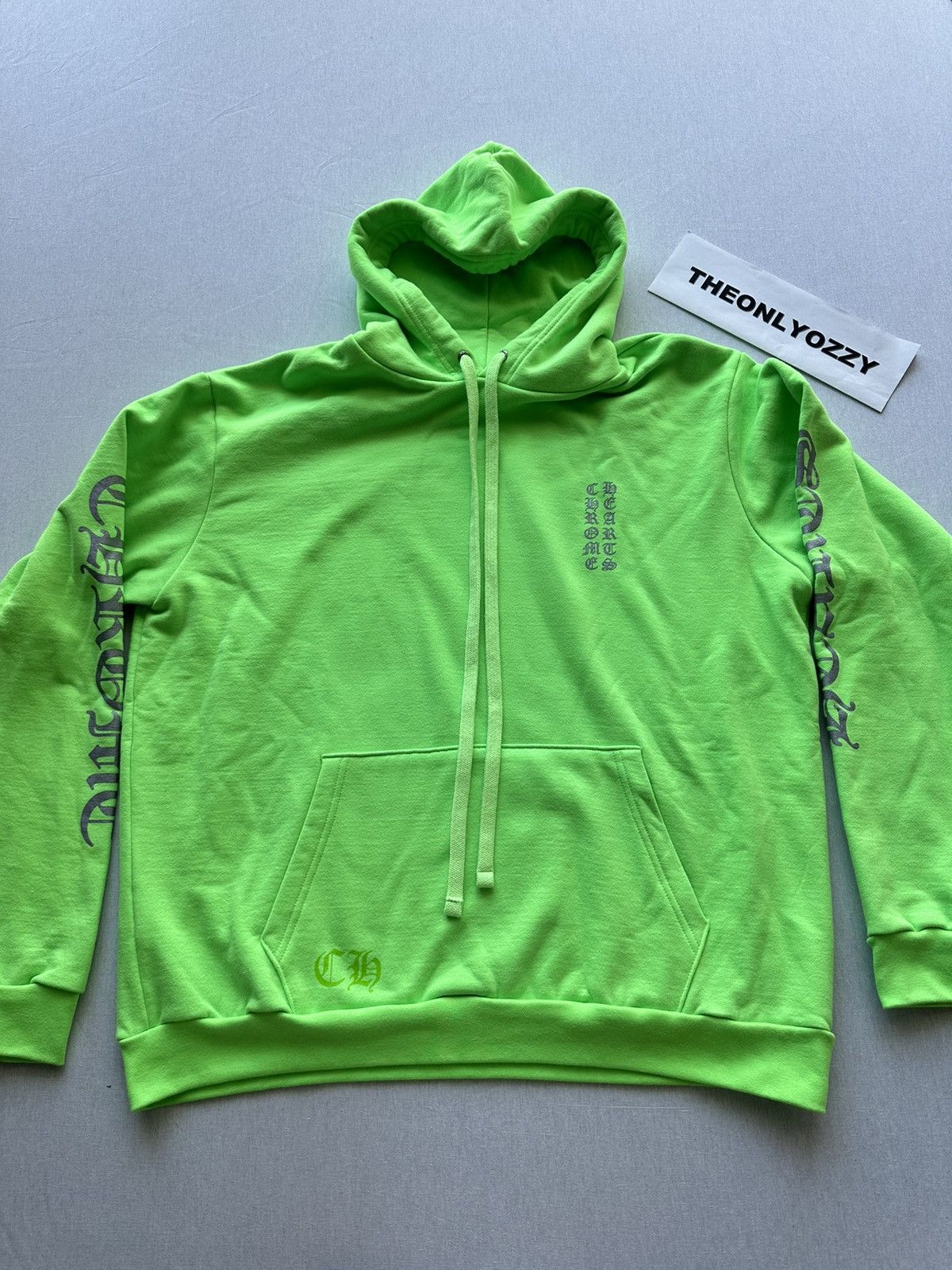 image of Chrome Hearts Miami Exclusive Hoodie Green Vertical Size L in Neon Green, Men's