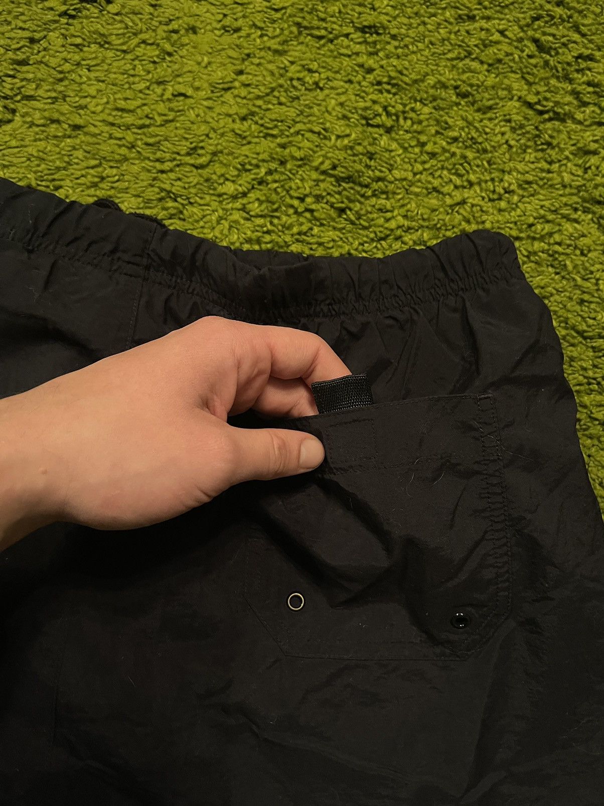 Nike × Vintage Nike 2000s vintage swoosh logo nylon black shorts Size US 34 / EU 50 - 8 Thumbnail