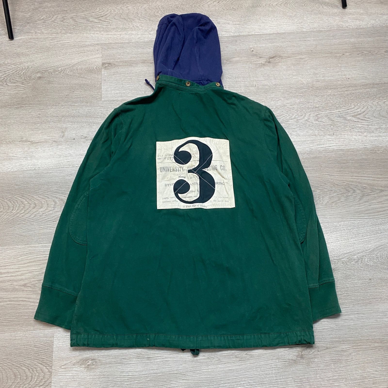 Polo Ralph Lauren × Vintage VTG Polo Ralph Lauren PRL 67 3 Patch Rugby Hoodie Men's XL Size US XL / EU 56 / 4 - 4 Thumbnail