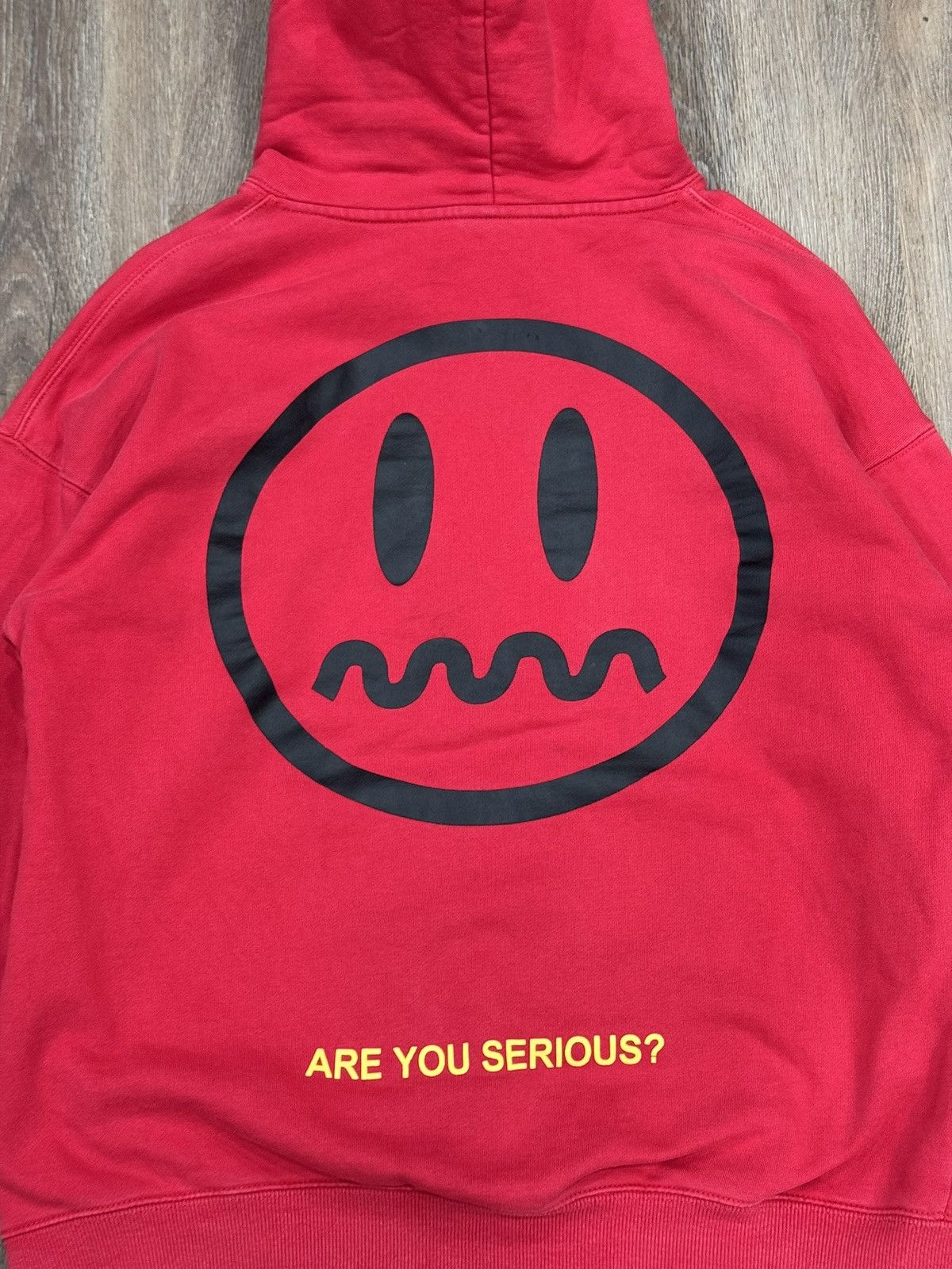 Japanese Brand BEASTER Red Graphic Hoodie “Are You Serious?” I’m Woodman Size US S / EU 44-46 / 1 - 4 Thumbnail