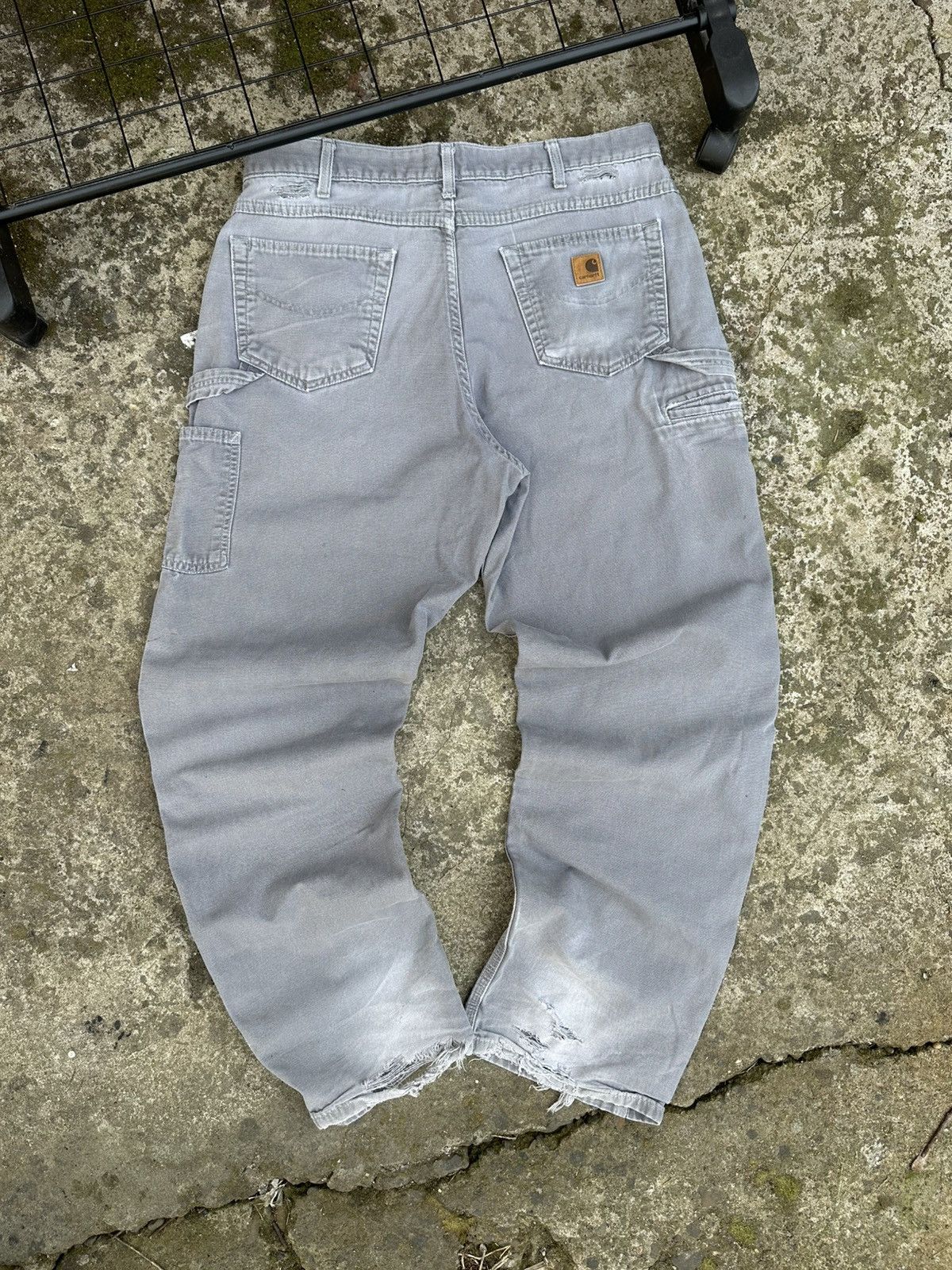 Carhartt × Vintage Vintage Sun faded Carhartt B159 carpenter denim Size US 36 / EU 52 - 8 Thumbnail
